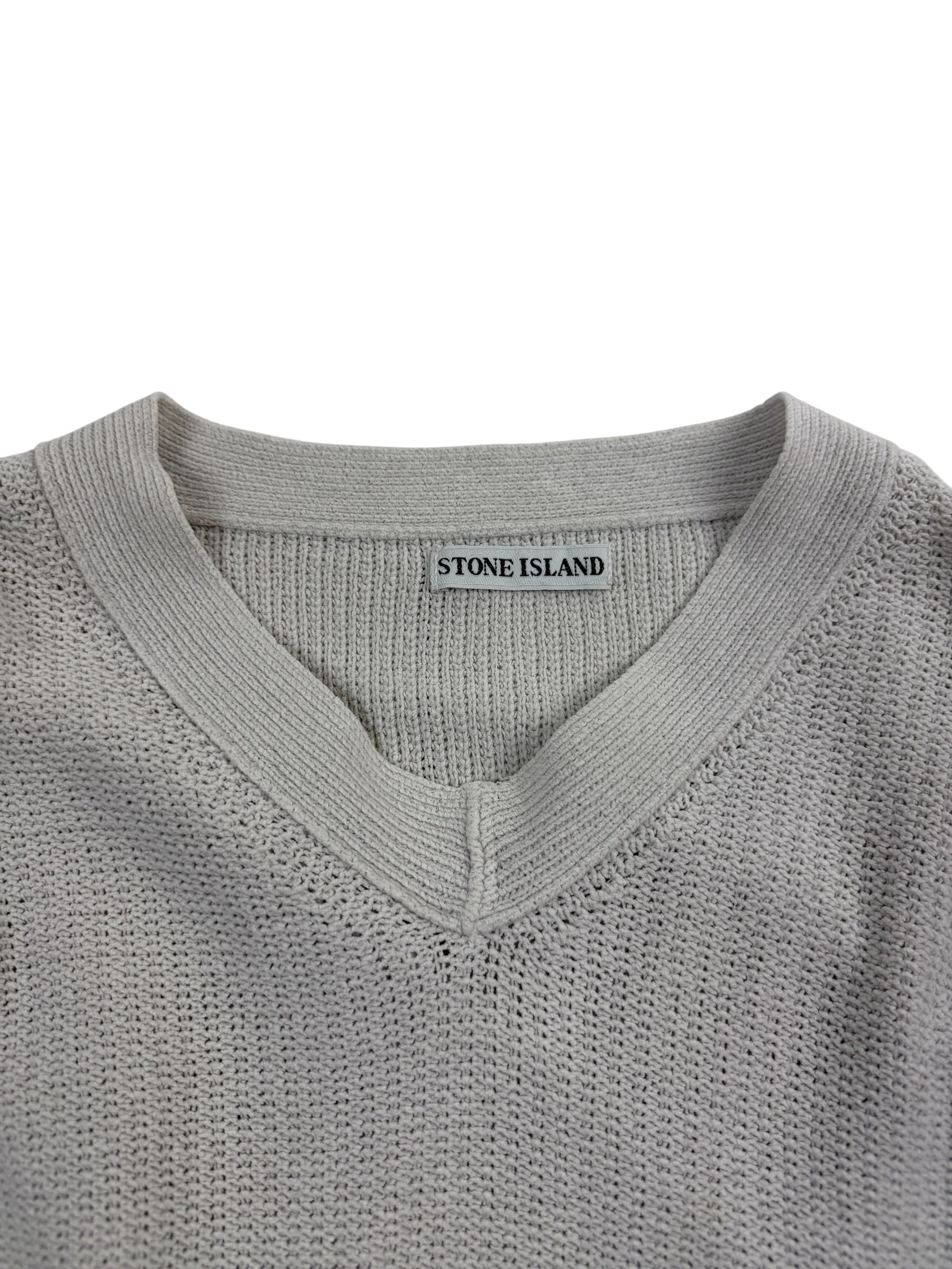 Stone Island AW99 Chenille Knit V-Neck Sweater