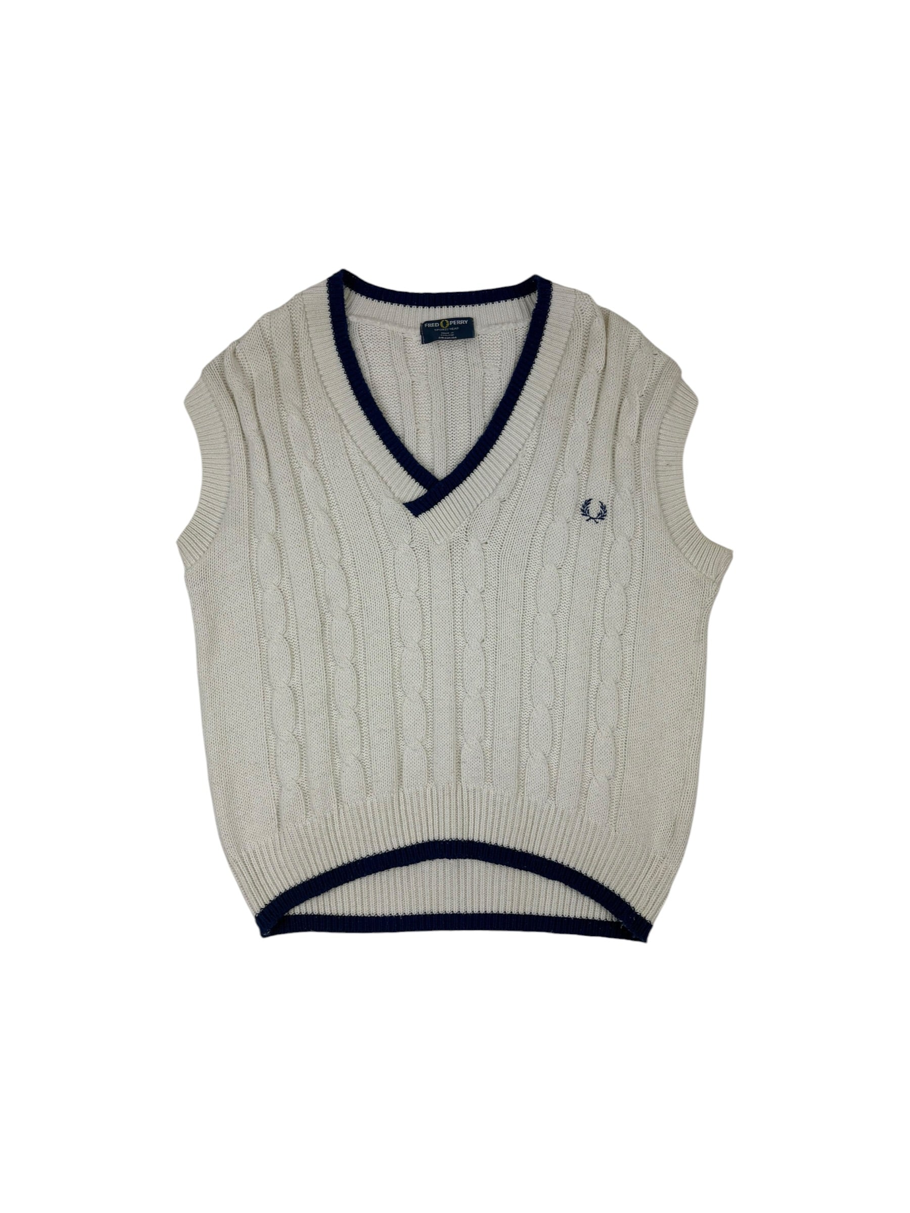 Fred Perry England 80’s Cable Vest Knit