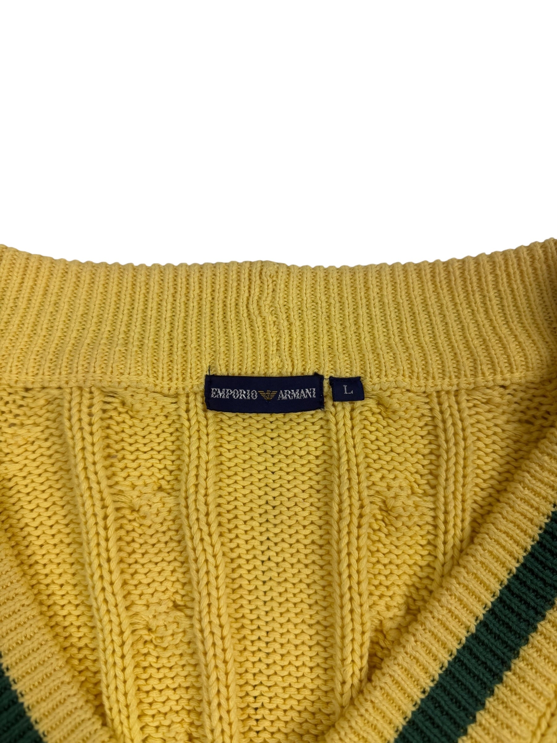 Emporio Armani 1980s Cable Knit Cardigan
