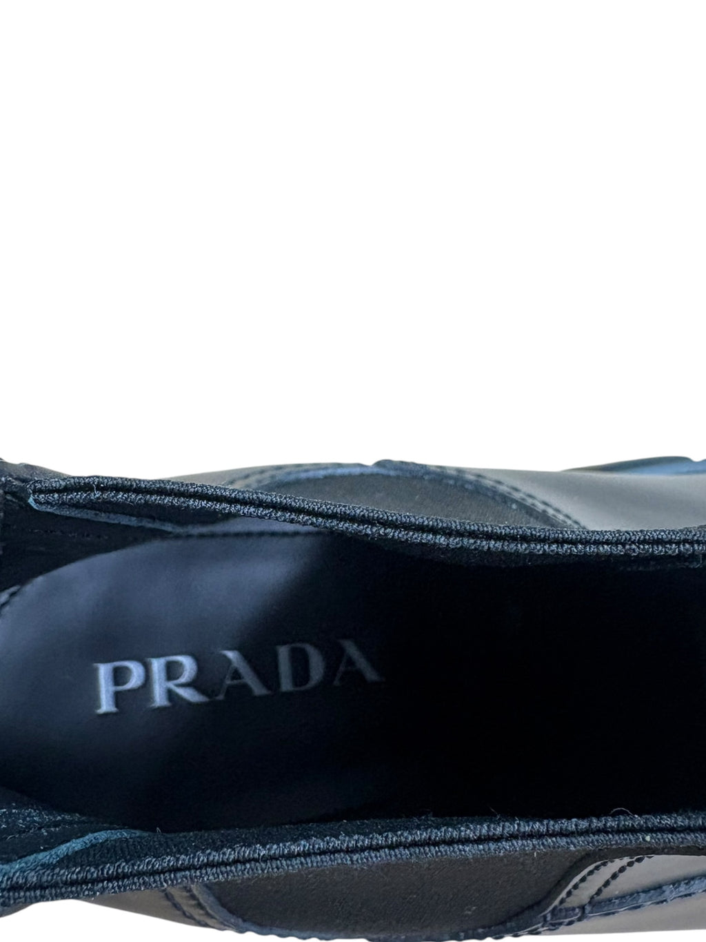 Prada Monolith Brushed Leather Chelsea Boots