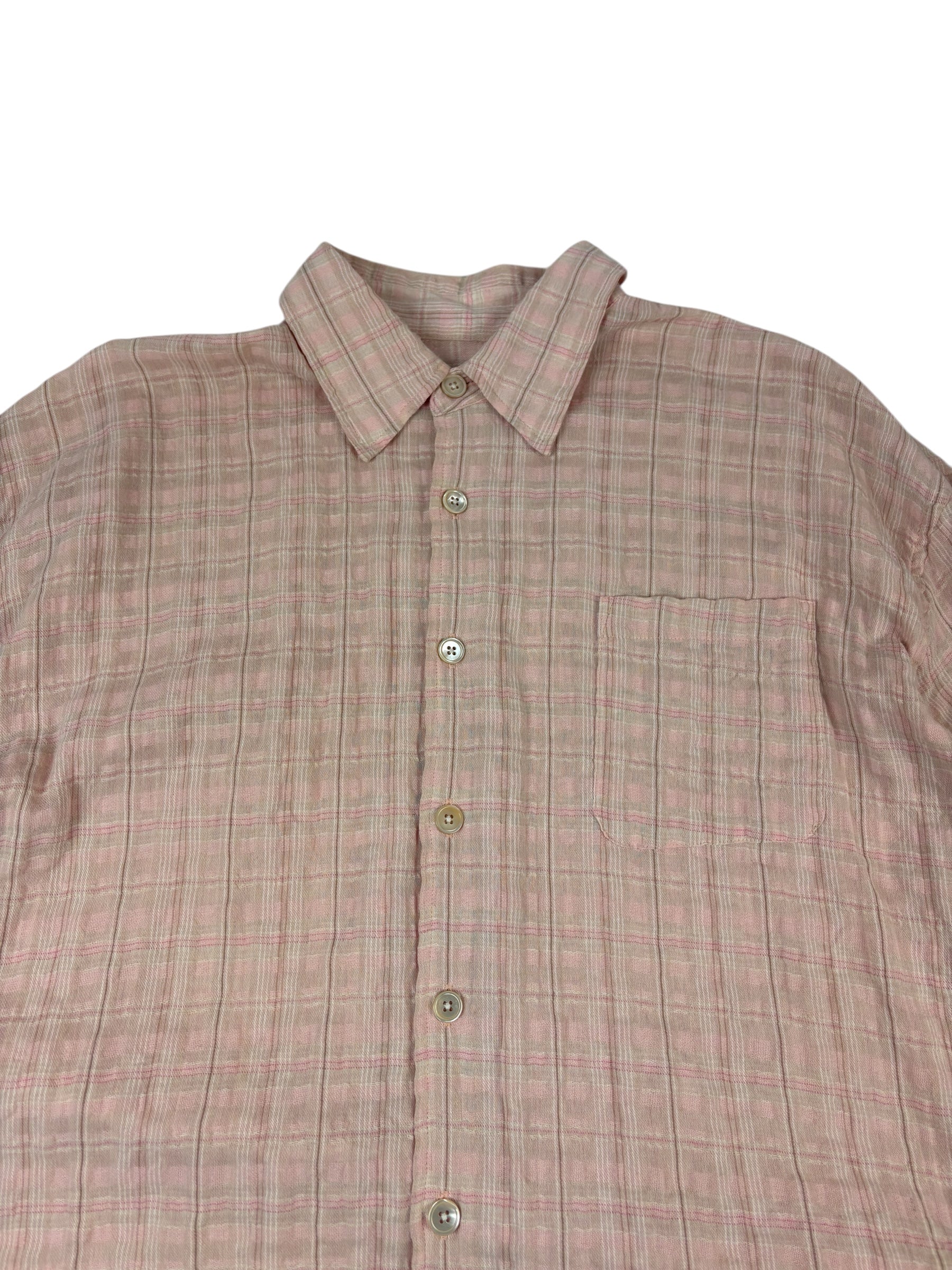 Our Legacy Borrowed Pink Check Shirt