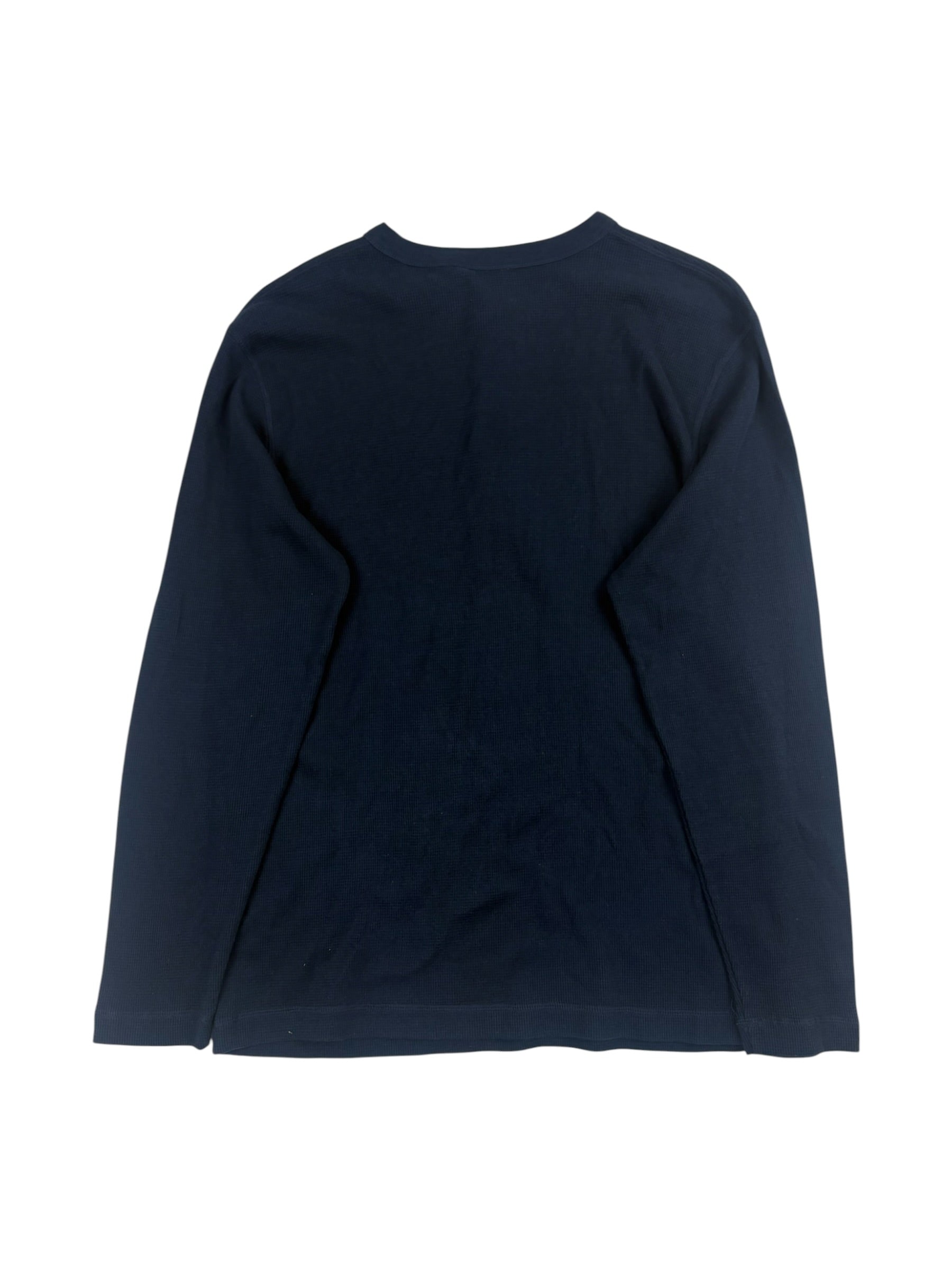 Sunspel Long Sleeve Waffle Henley Shirt