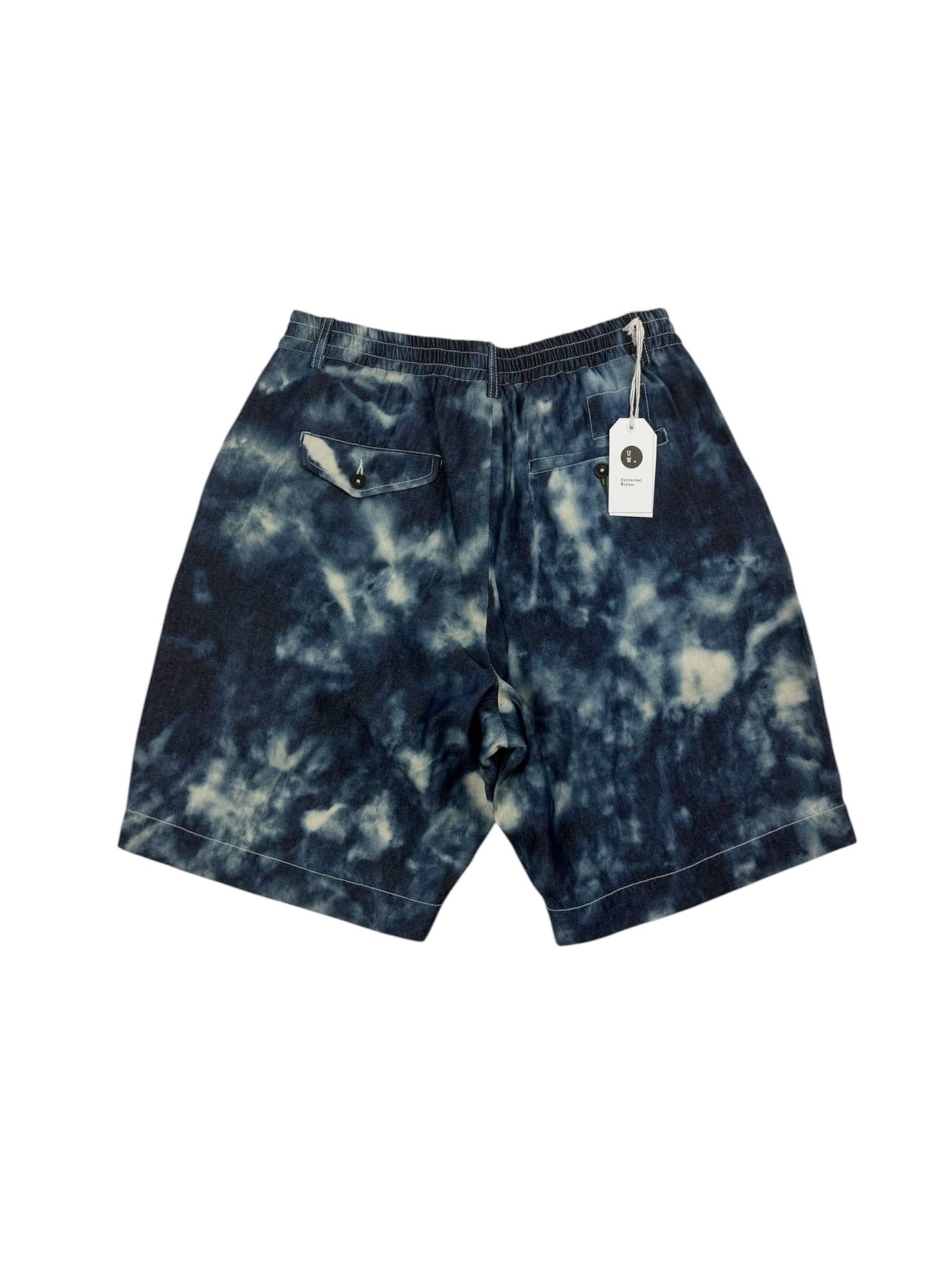 Universal Works Pleated Indigo Space Denim Shorts