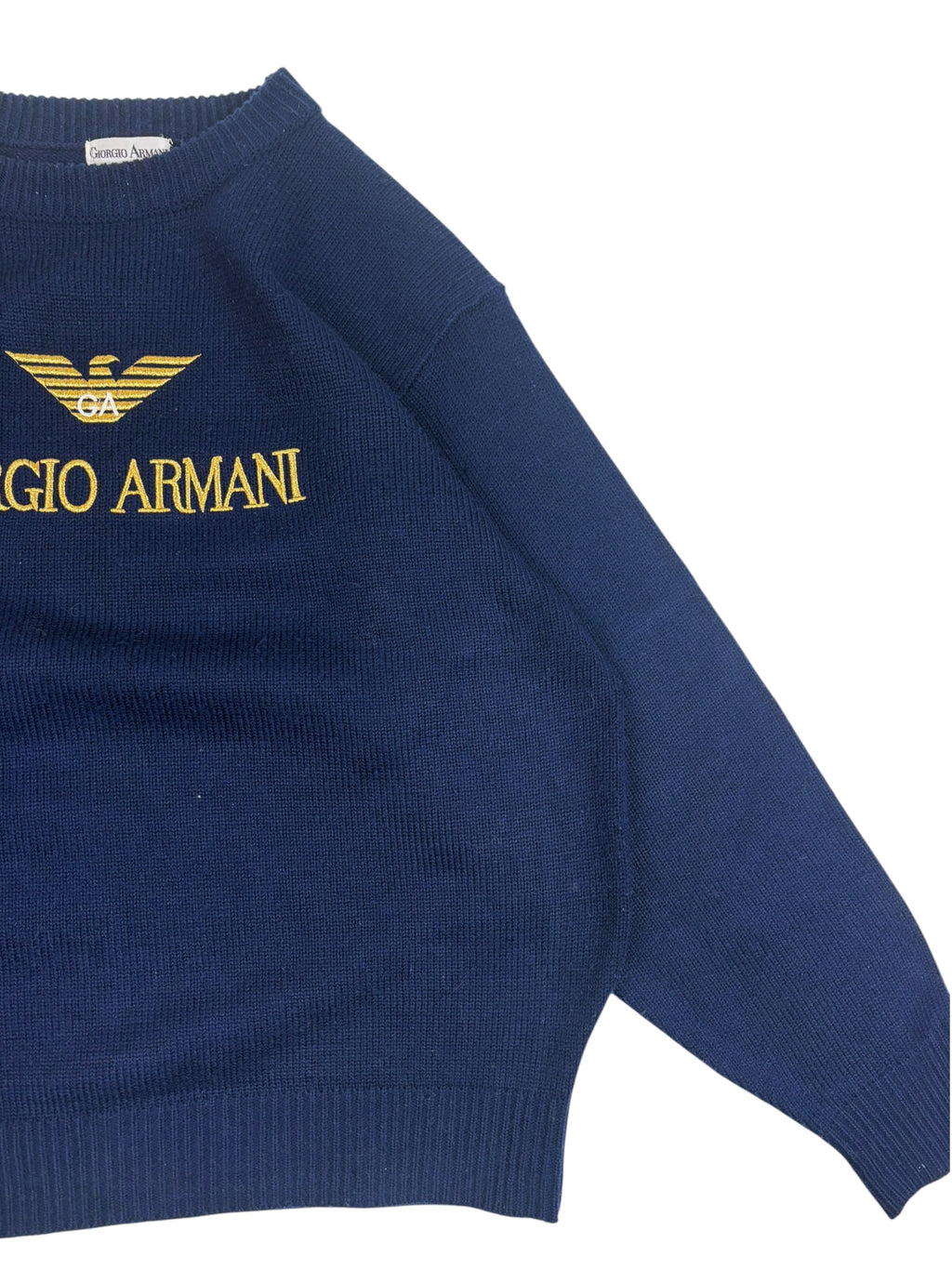Giorgio Armani 80s Embroidered Knit