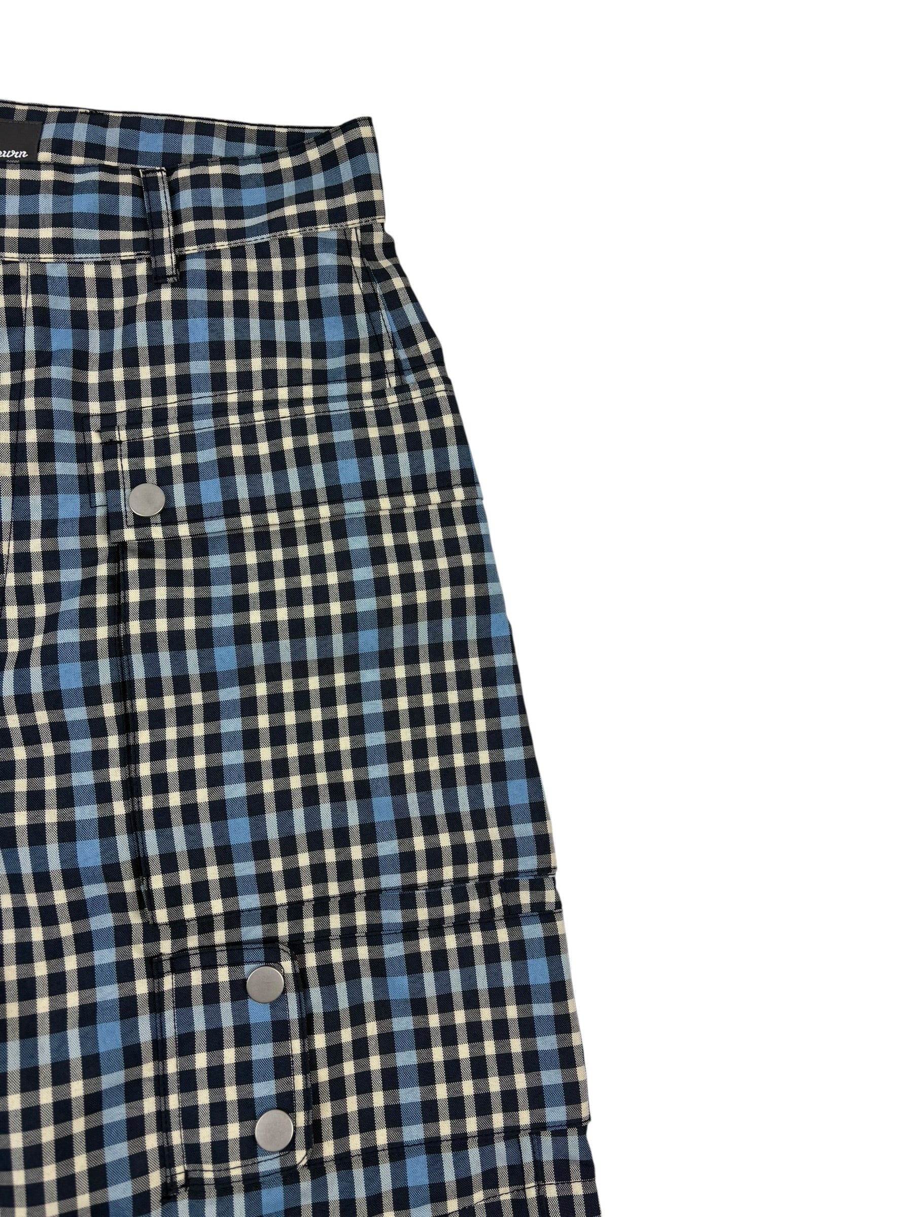 Nigel Cabourn Navy Check-4 Tool Shorts
