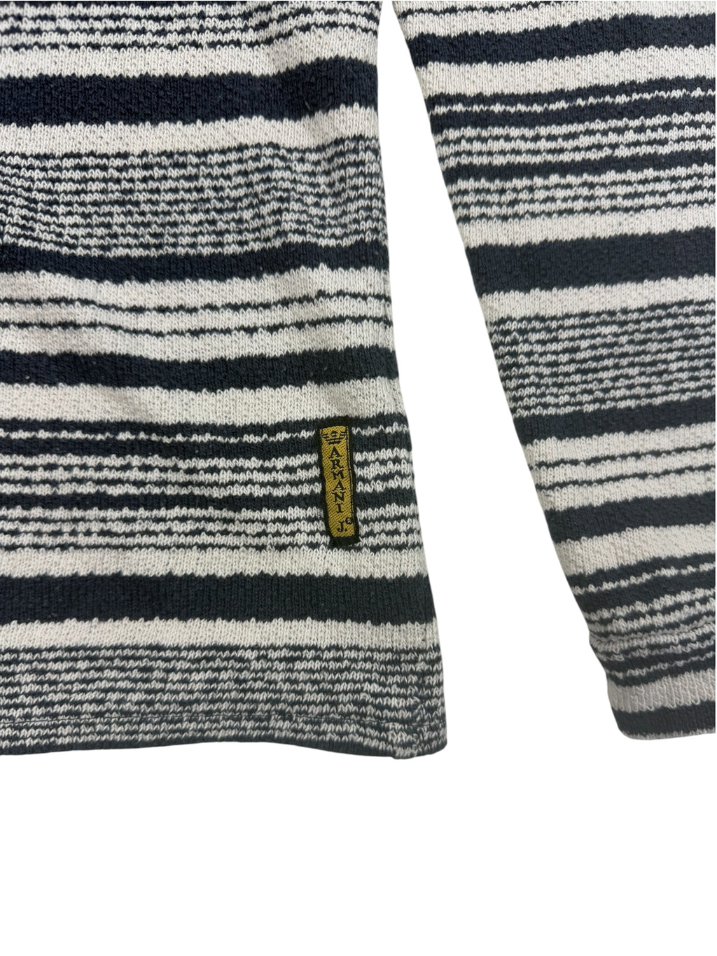 Armani Jeans 90s Striped Knit Henley POH Sweater