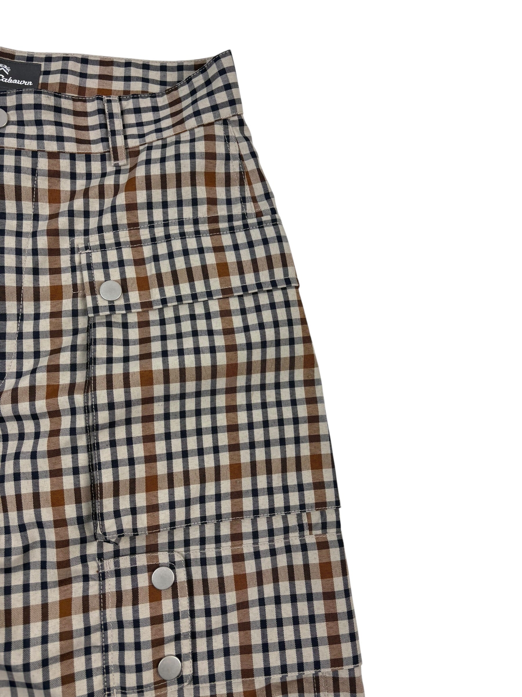 Nigel Cabourn Stone Check-4 Tool Shorts