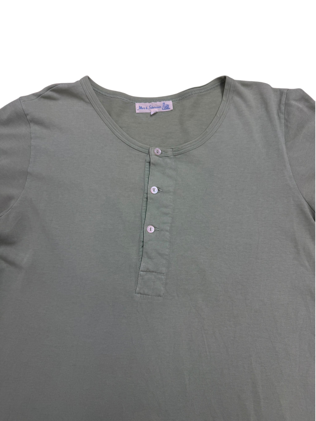 Merz b Schwanen Short Sleeve Henley Shirt