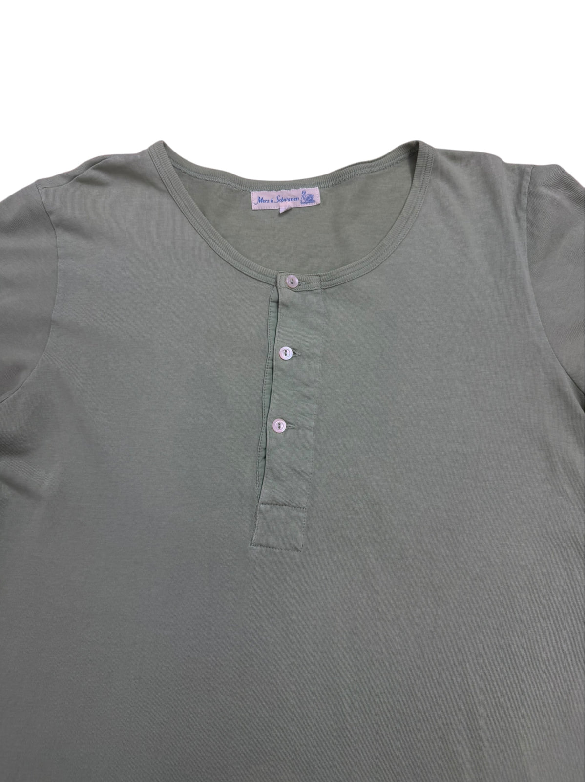 Merz b Schwanen Short Sleeve Henley Shirt