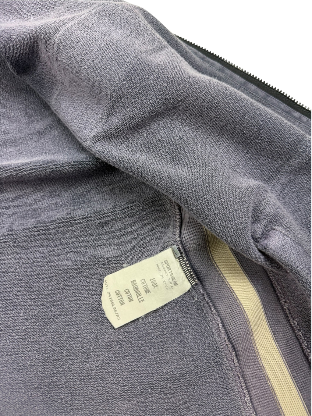 Stone Island SS96 Cotton Zipped Spellout Hoodie