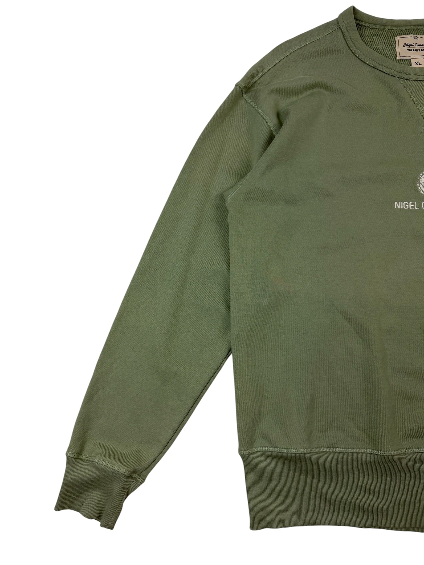 Nigel Cabourn Army Gym Embroidered Globe Sweater