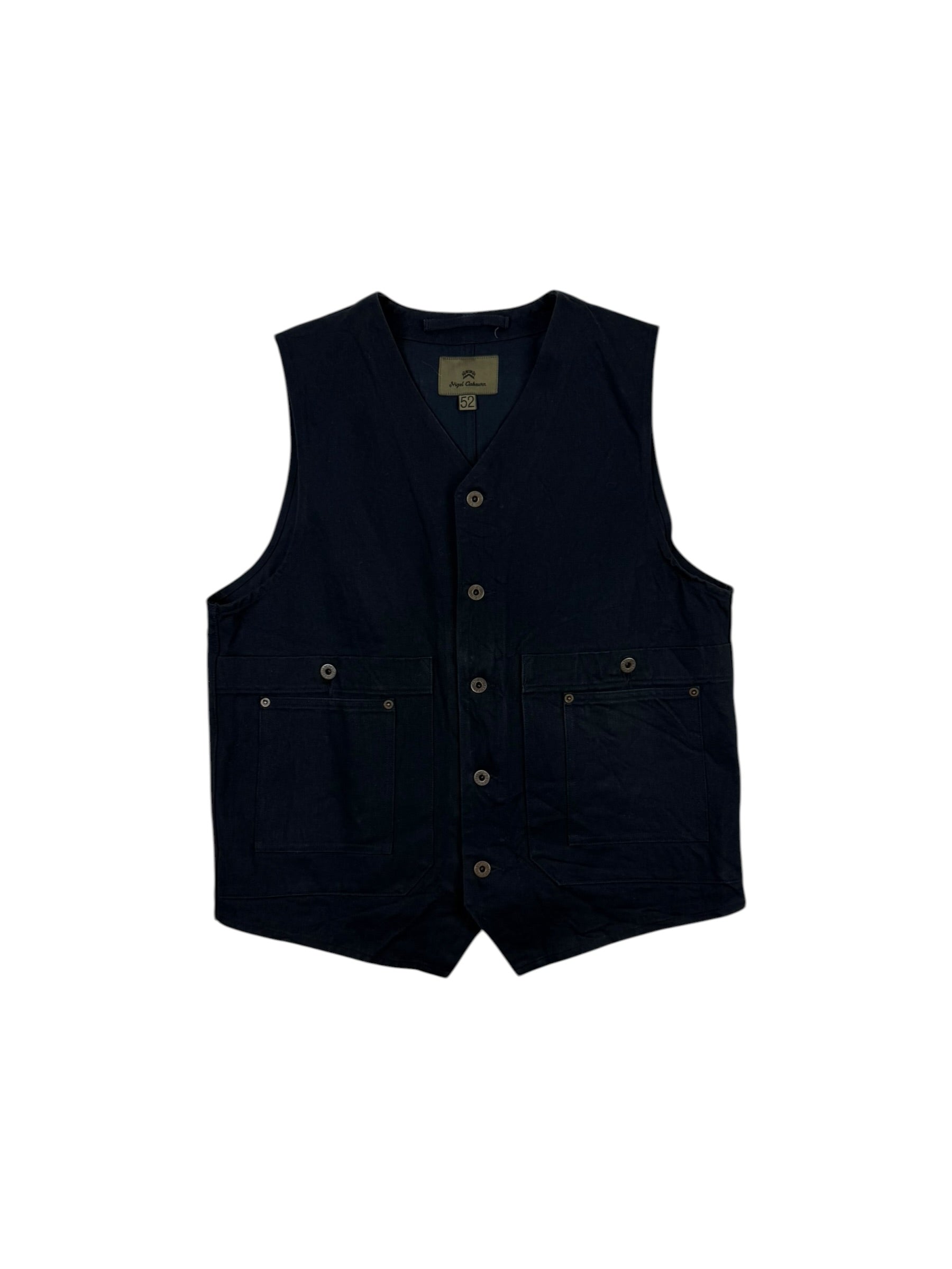 Nigel Cabourn Mainline Slub Satin Cotton Work Vest