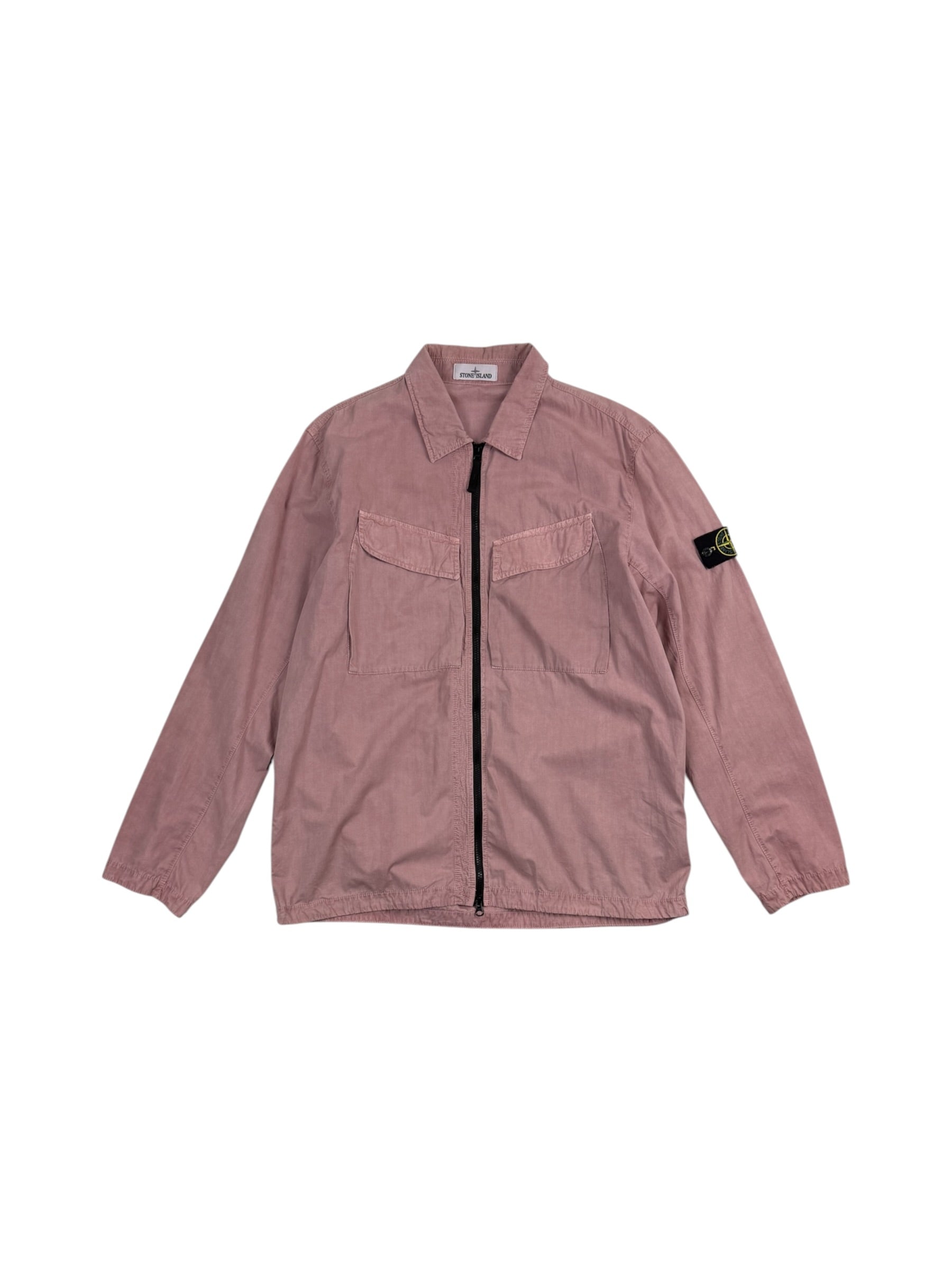 Stone Island Brushed Cotton Canvas Zip Jacket