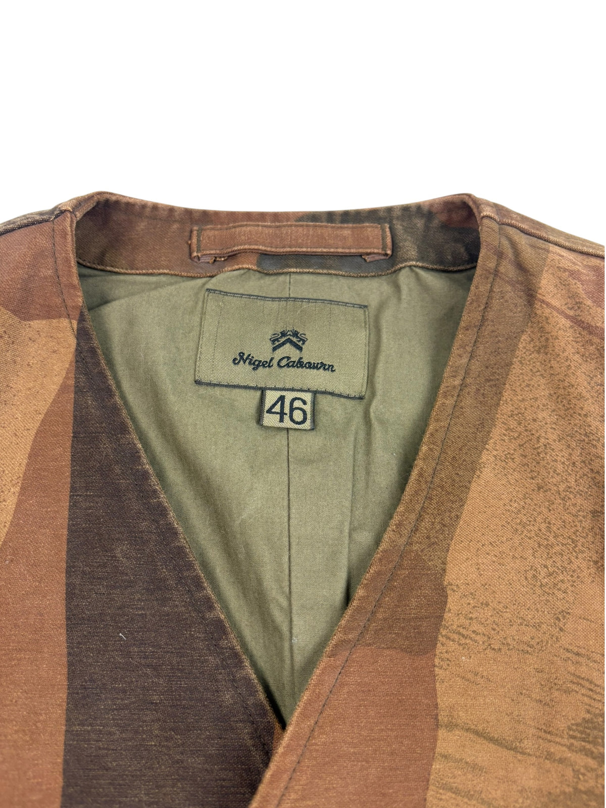 Nigel Cabourn Mainline Brush Stroke Camo Waistcoat