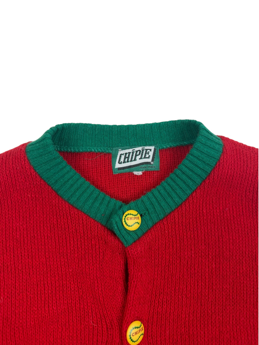 Chipie 1980s Sportswear Wool Knit Cardigan