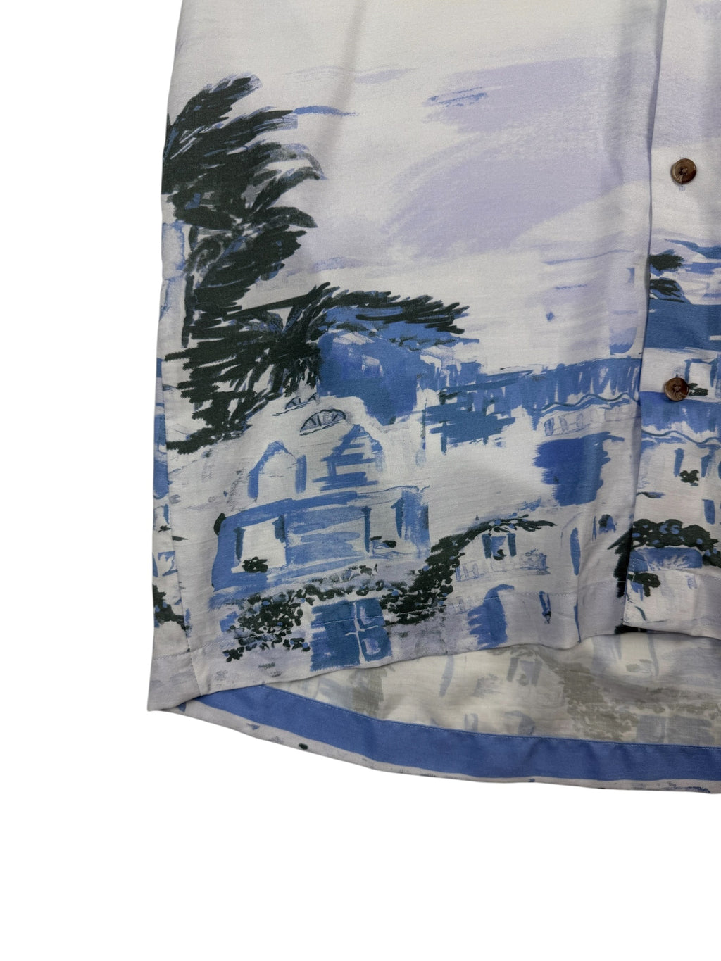Les Deux Coastal AOP SS Blue Shirt