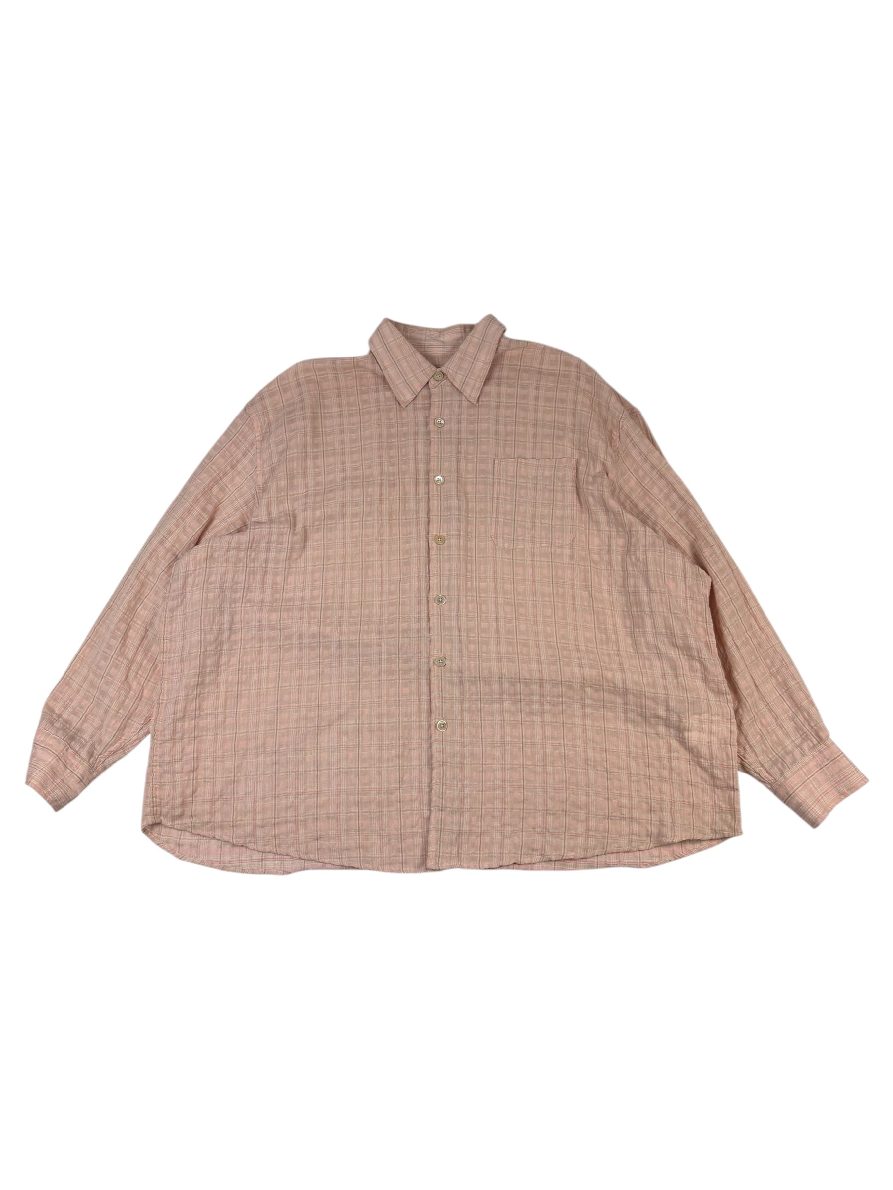 Our Legacy Borrowed Pink Check Shirt