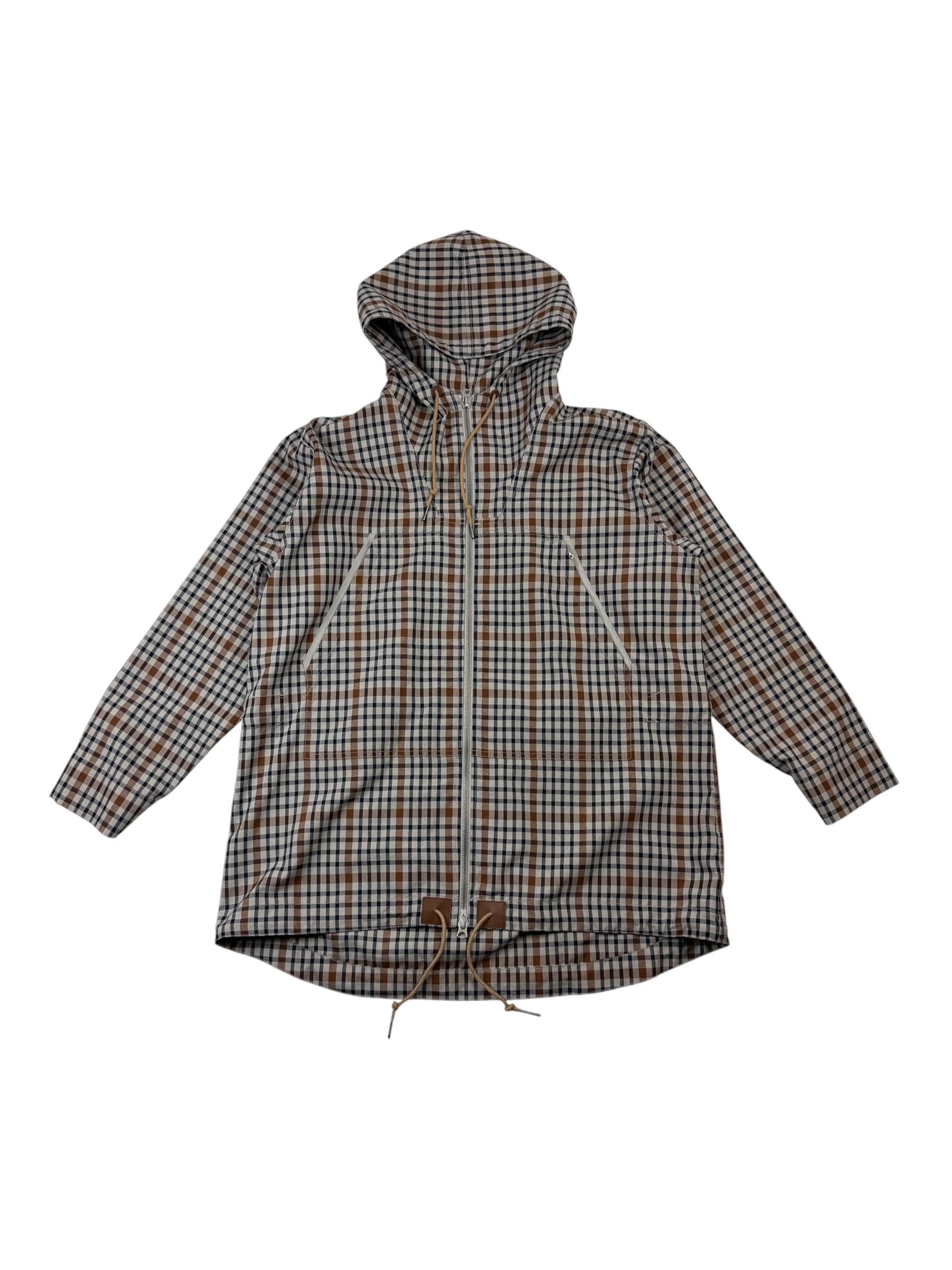 Nigel Cabourn Mainline Stone Check Zip Smock
