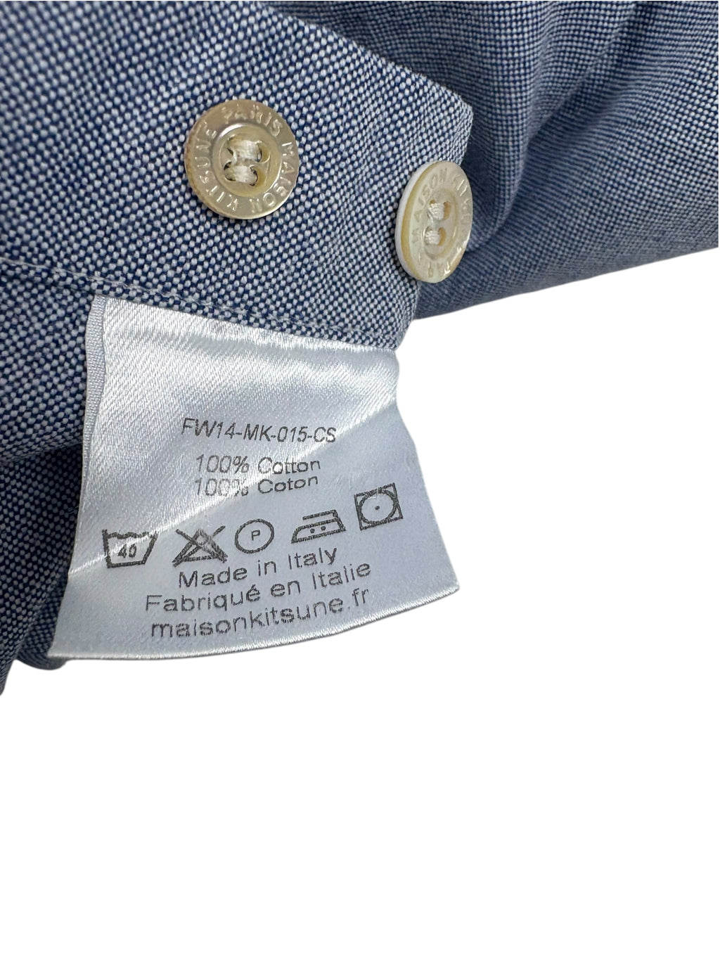 Maison Kitsune Oxford Fox Patch Shirt