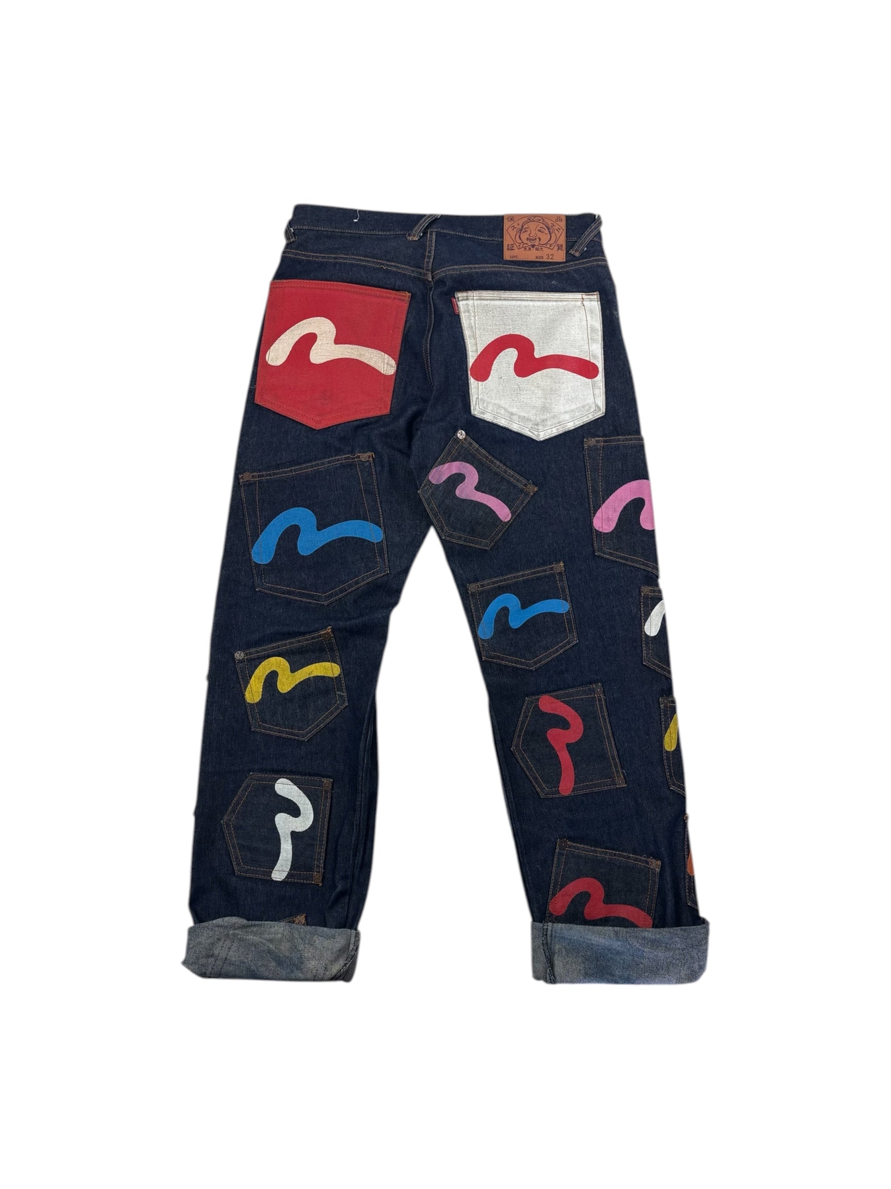 Evisu Selvedge Pocket Print Jeans