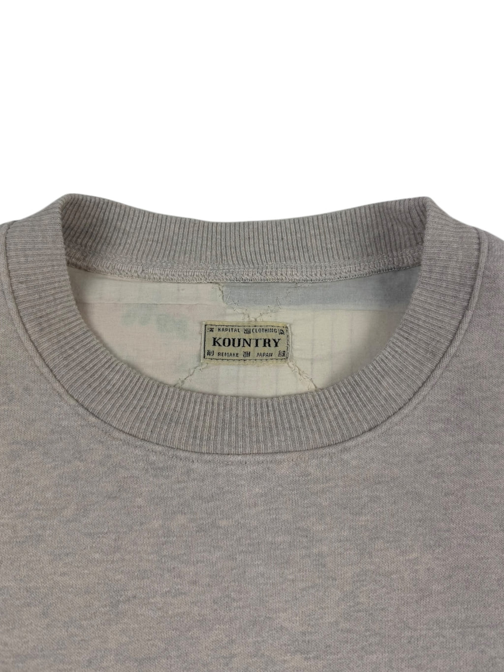 Kapital Quilted Patchwork 2-Tone Sweatshirt
