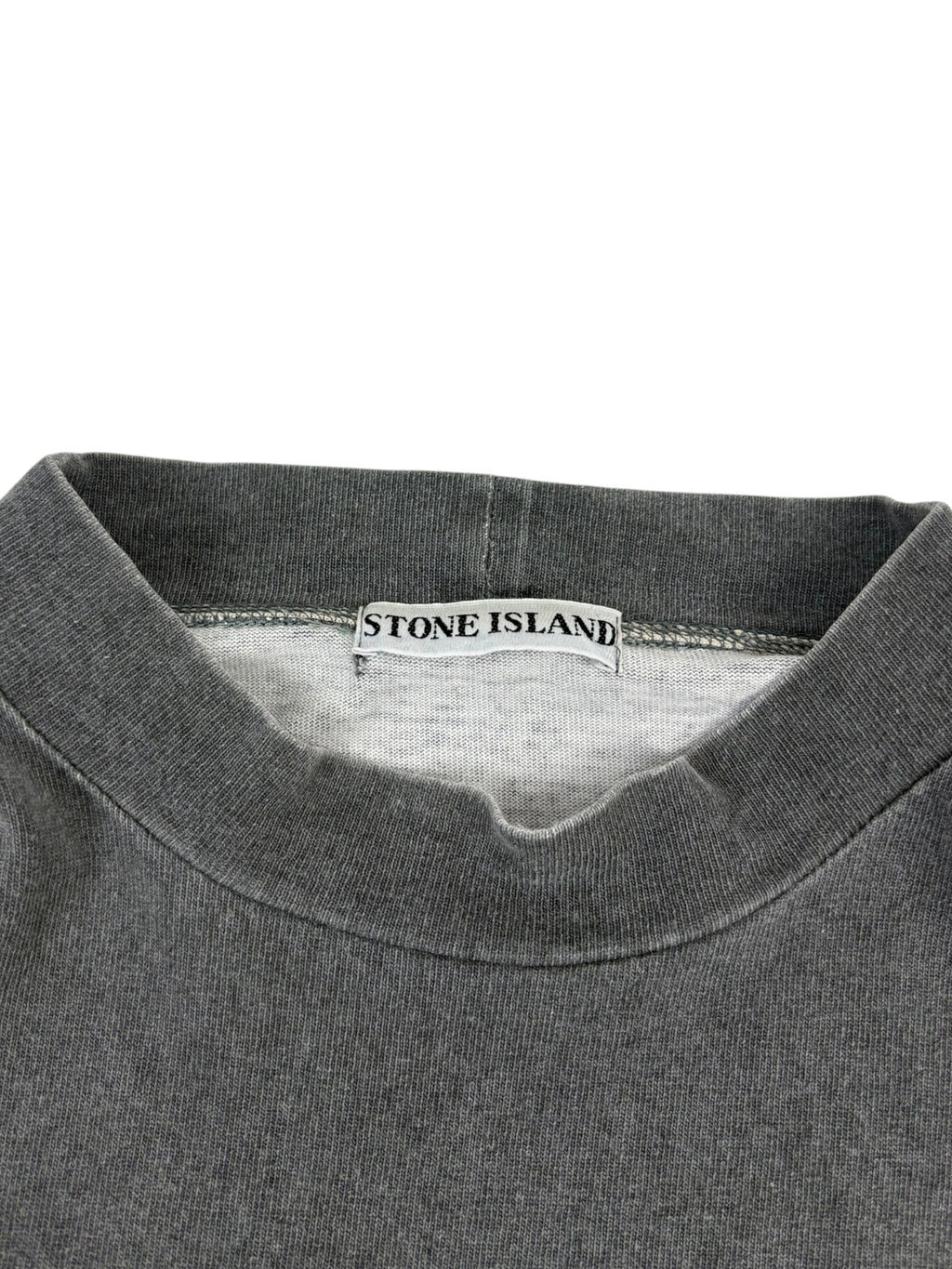 Stone Island 1980s Stripe Mock Neck Sweater