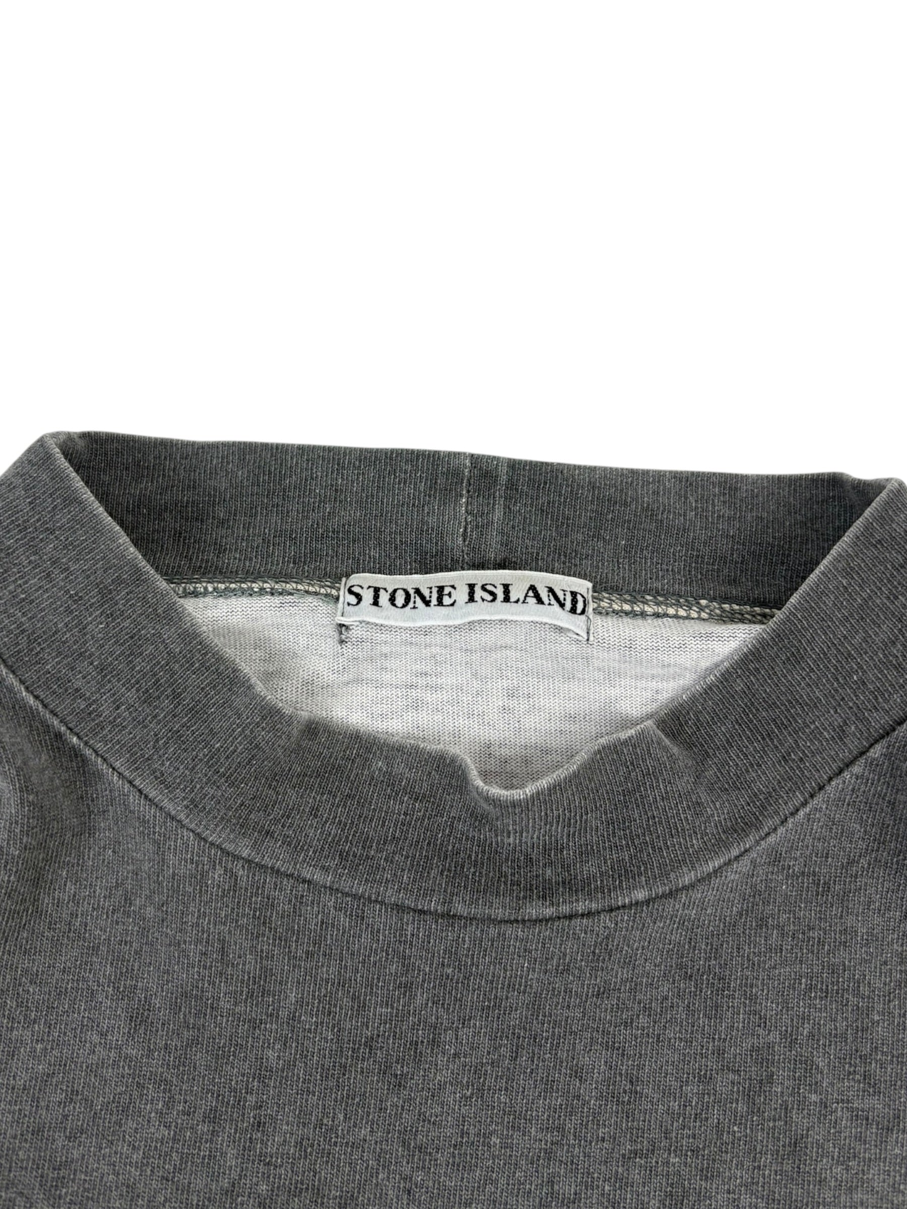 Stone Island 1980s Stripe Mock Neck Sweater