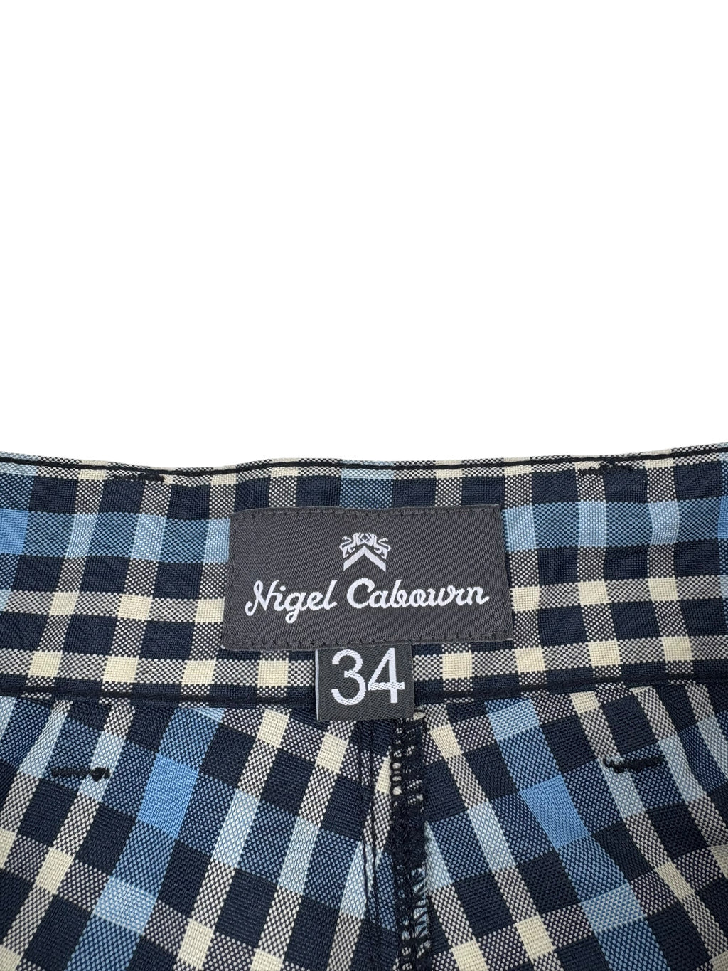 Nigel Cabourn Navy Check-4 Tool Shorts