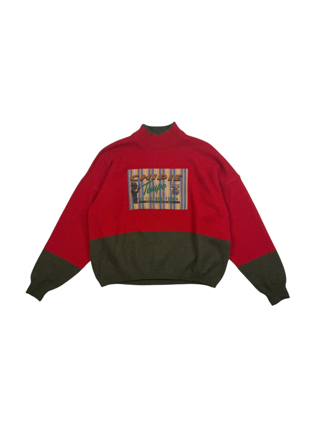 Chipie 80s 'Tempo Of The Big Town' Mock Neck Jumper