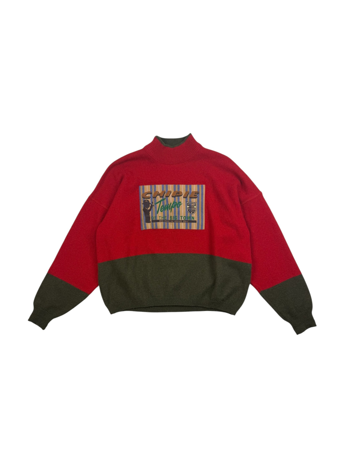 Chipie 80s 'Tempo Of The Big Town' Mock Neck Jumper