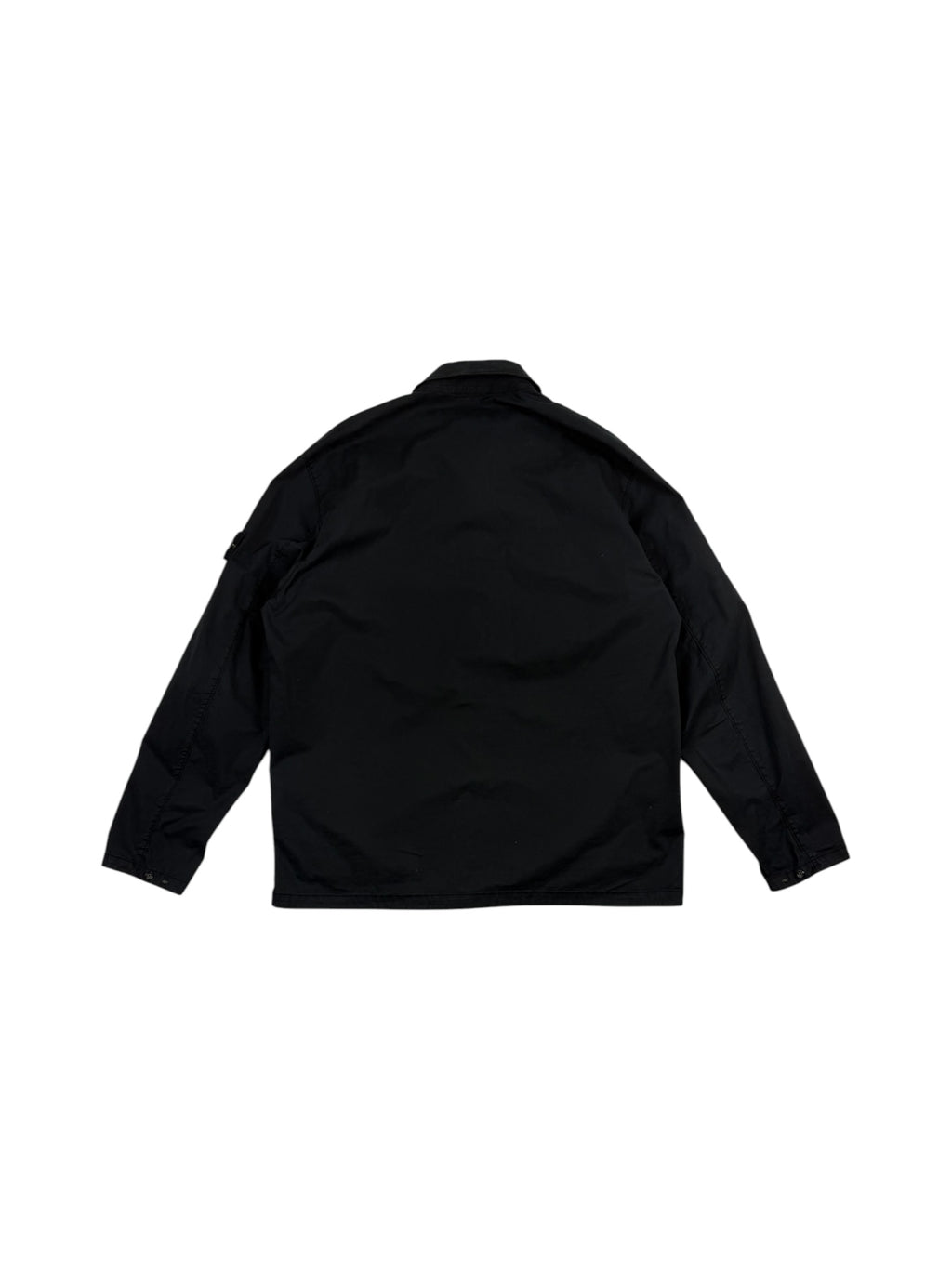 Stone Island Black Supima Cotton Stretch Overshirt