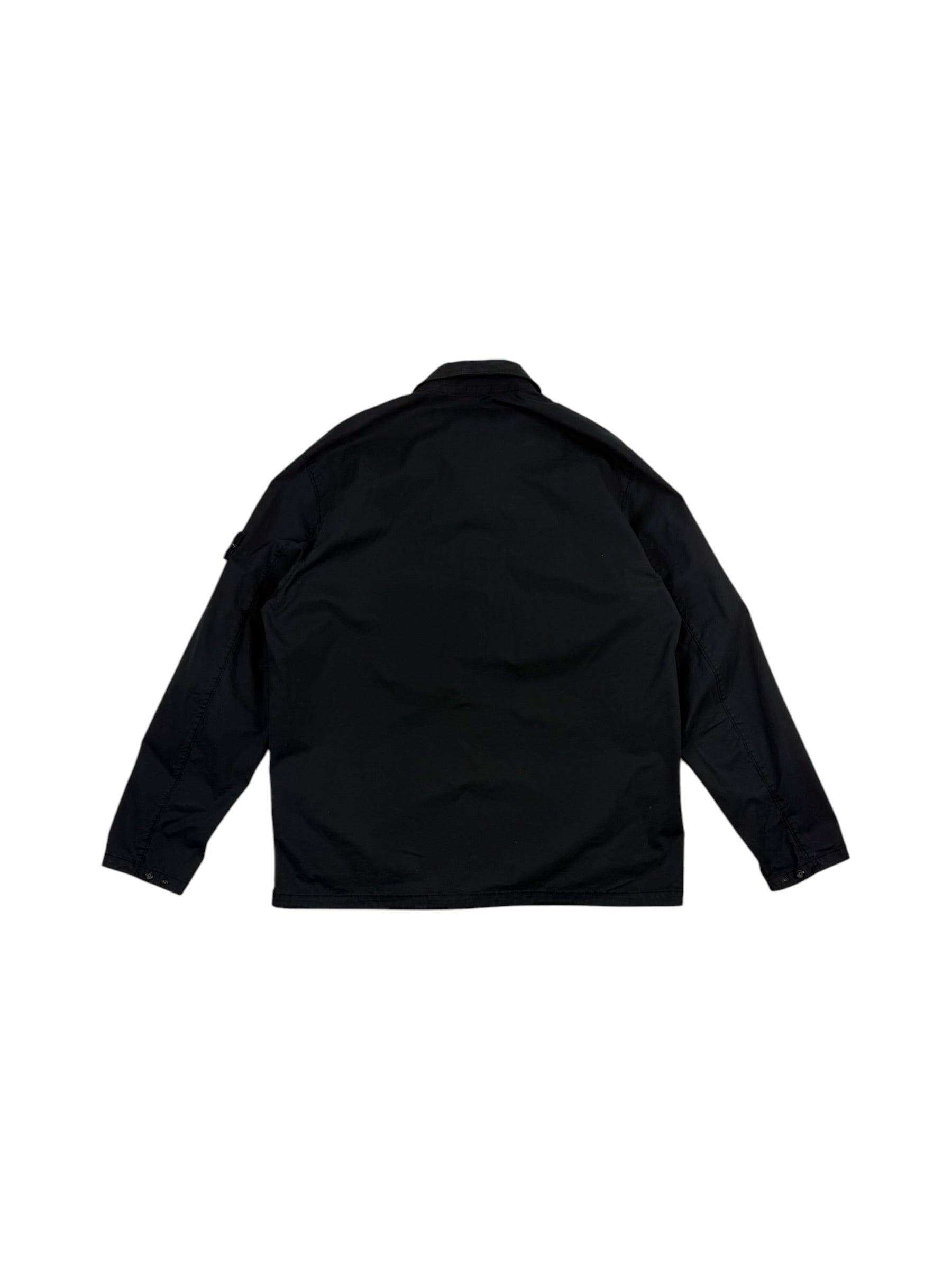Stone Island Black Supima Cotton Stretch Overshirt
