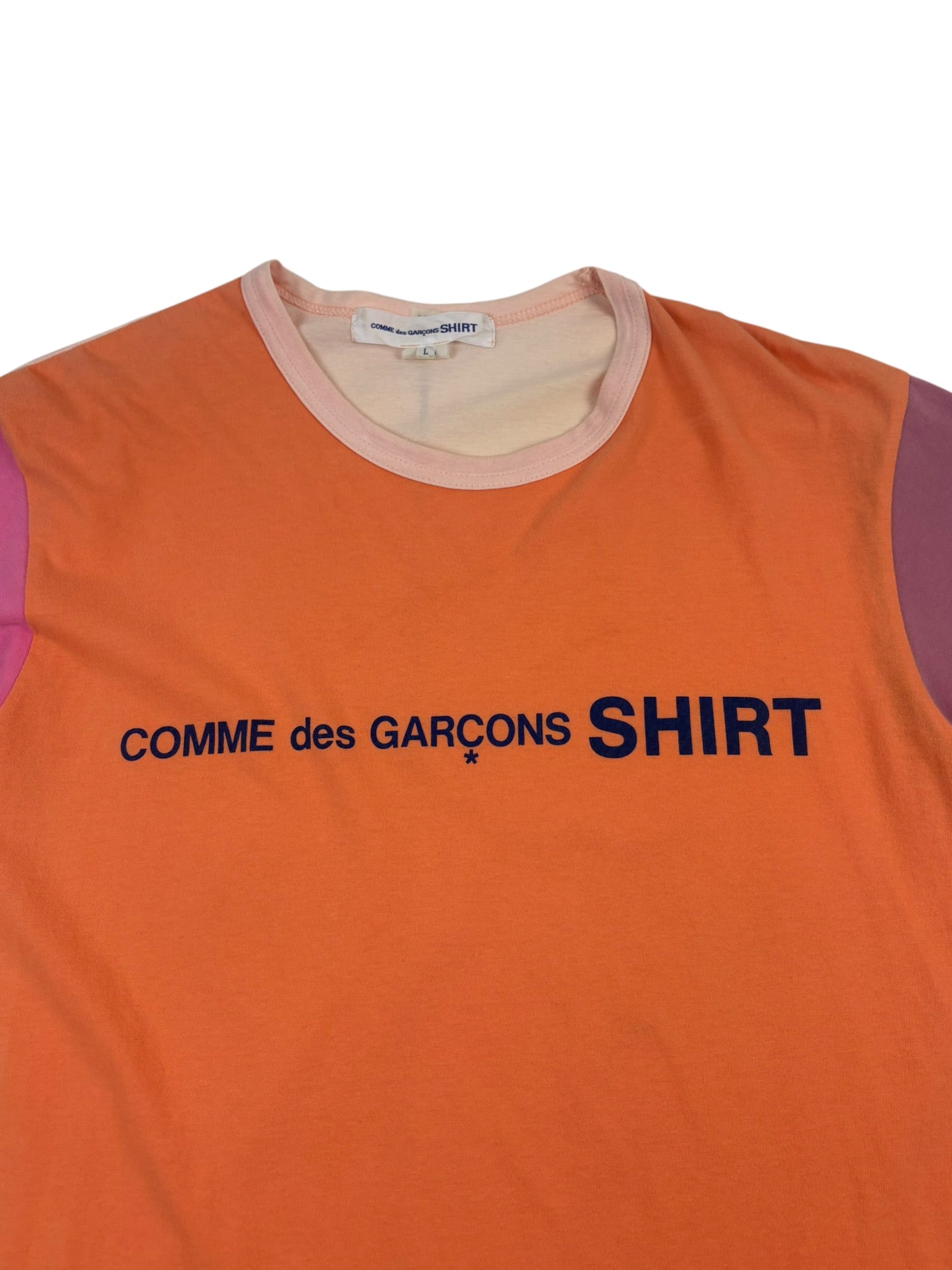 Comme Des Garçons SHIRT Colour-block Logo T-Shirt