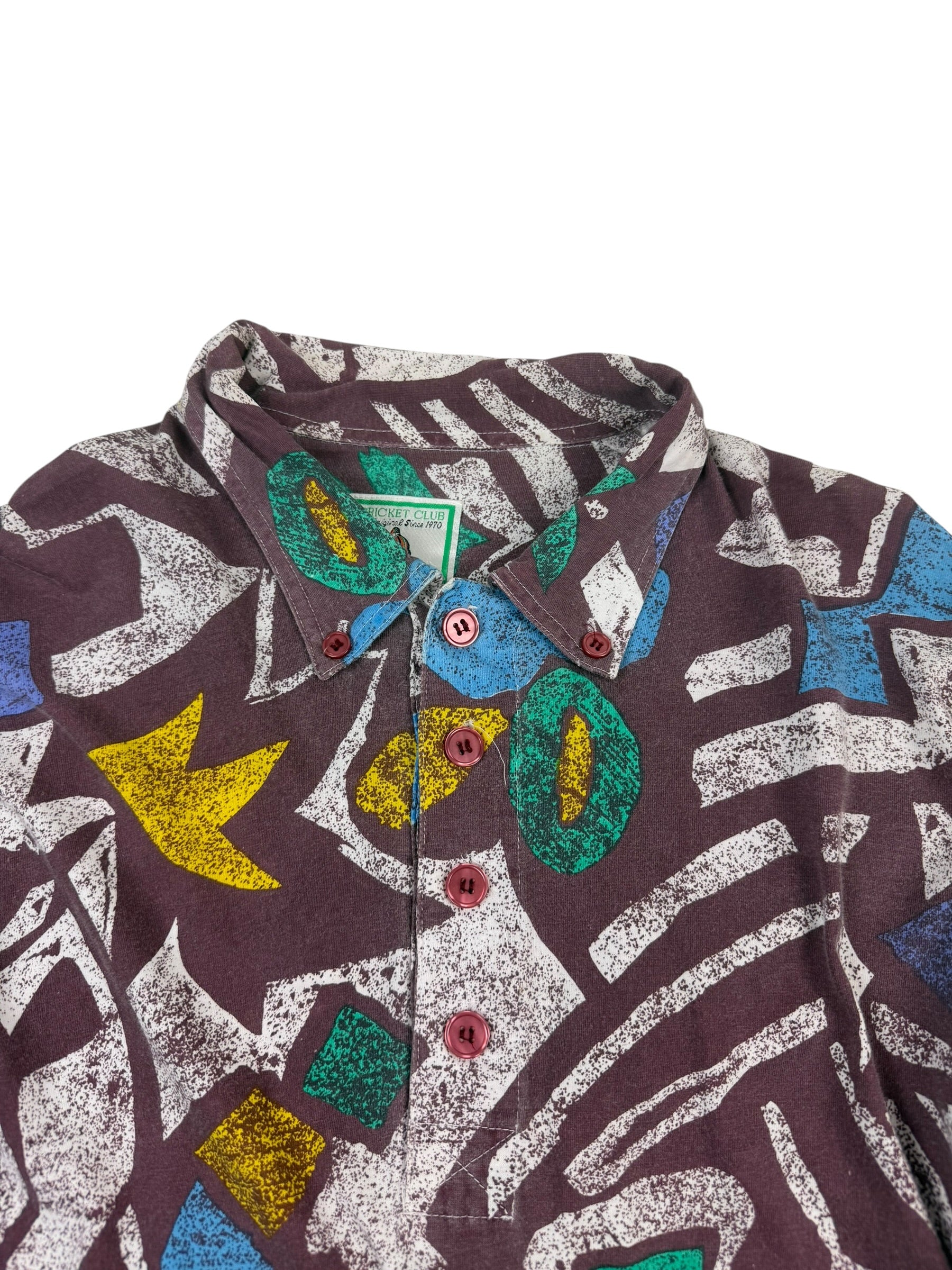 Nigel Cabourn Cricket Club 1980s Crazy Pattern Shirt