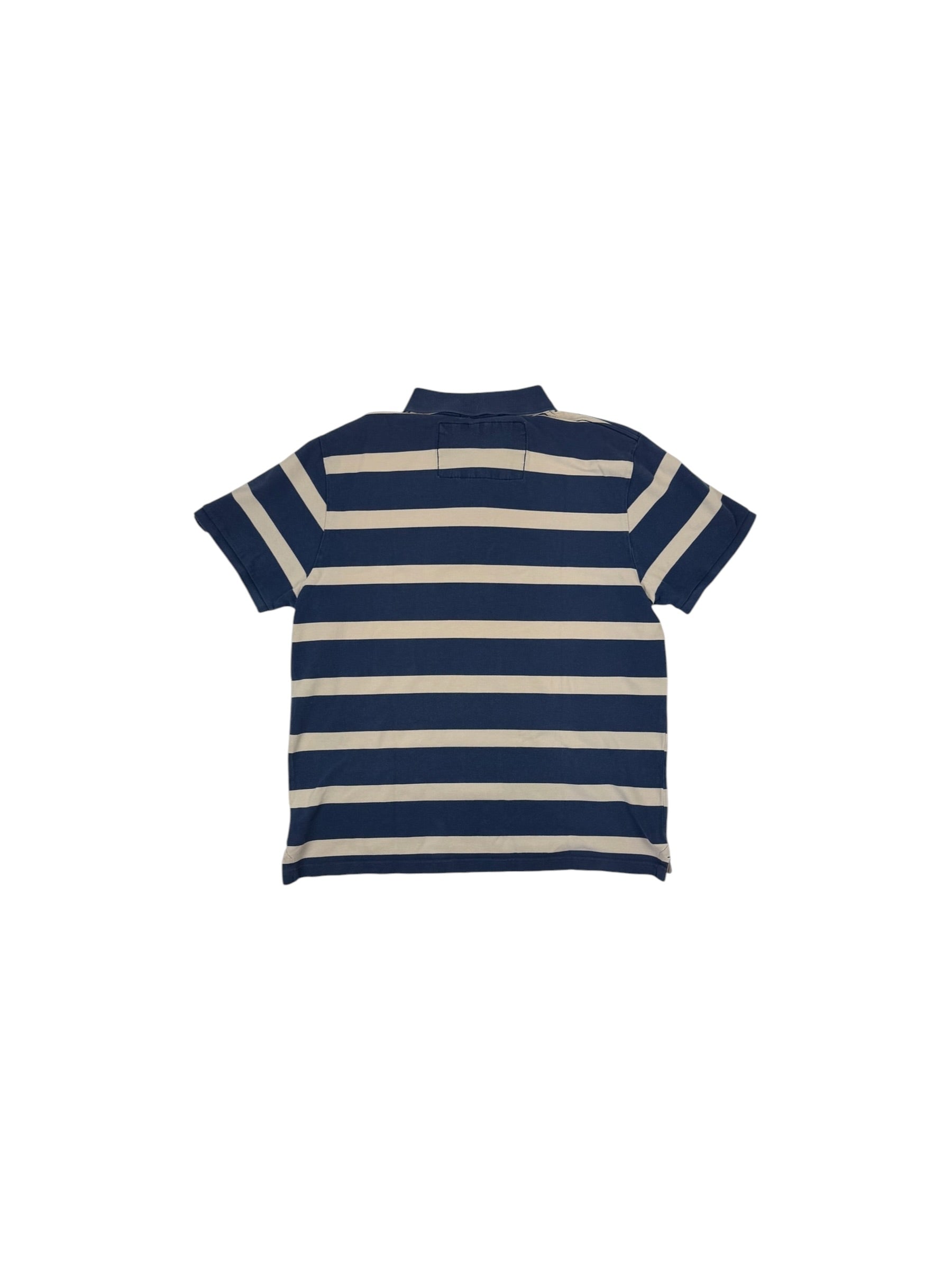 Nigel Cabourn 2000s Utility Striped Polo Shirt
