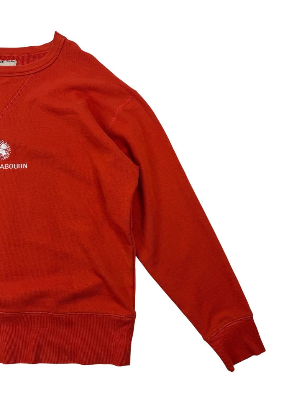 Nigel Cabourn Army Gym Embroidered Globe Orange Sweater