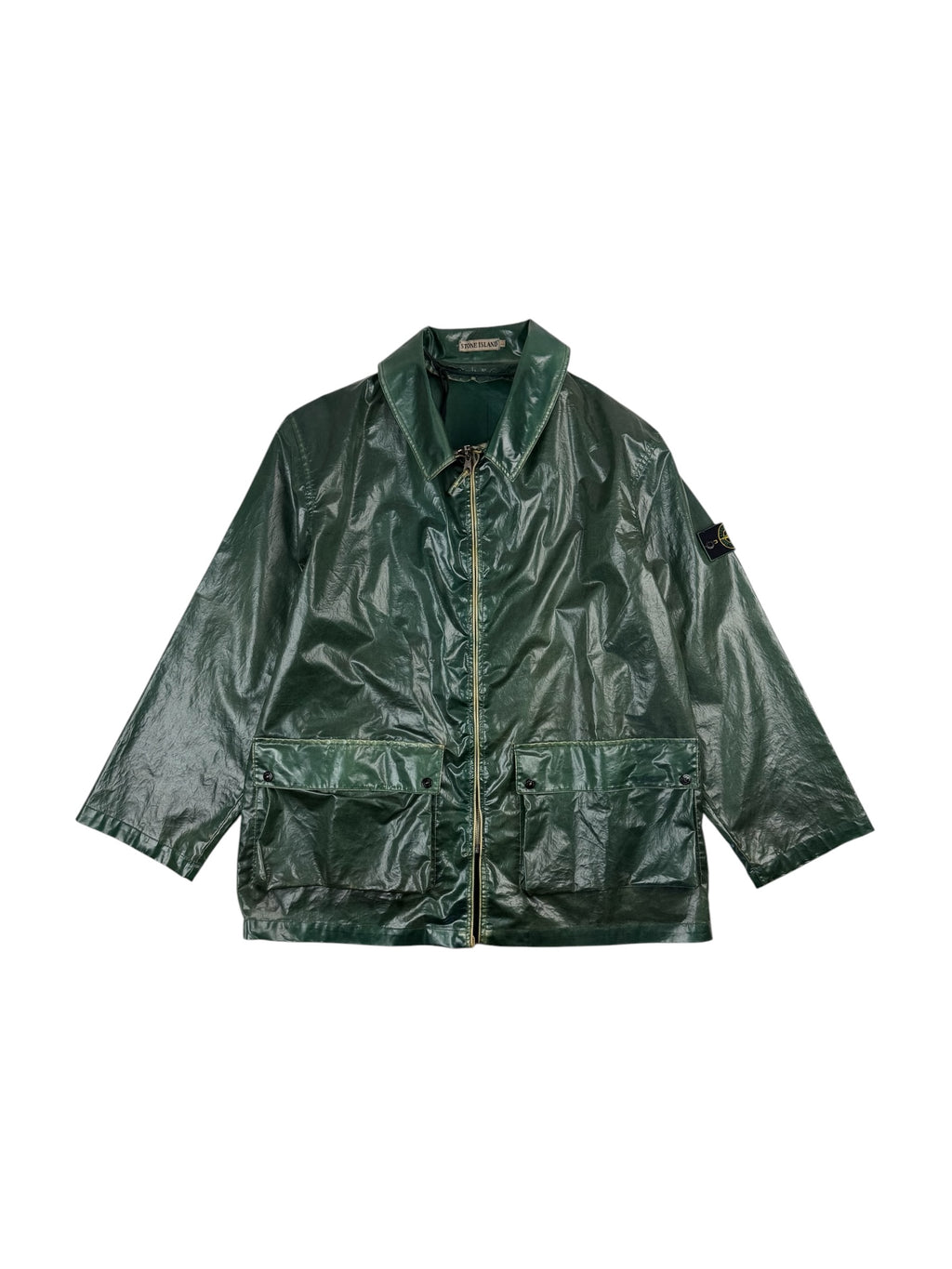 Stone Island 1990 Glazed Silk Trench Coat