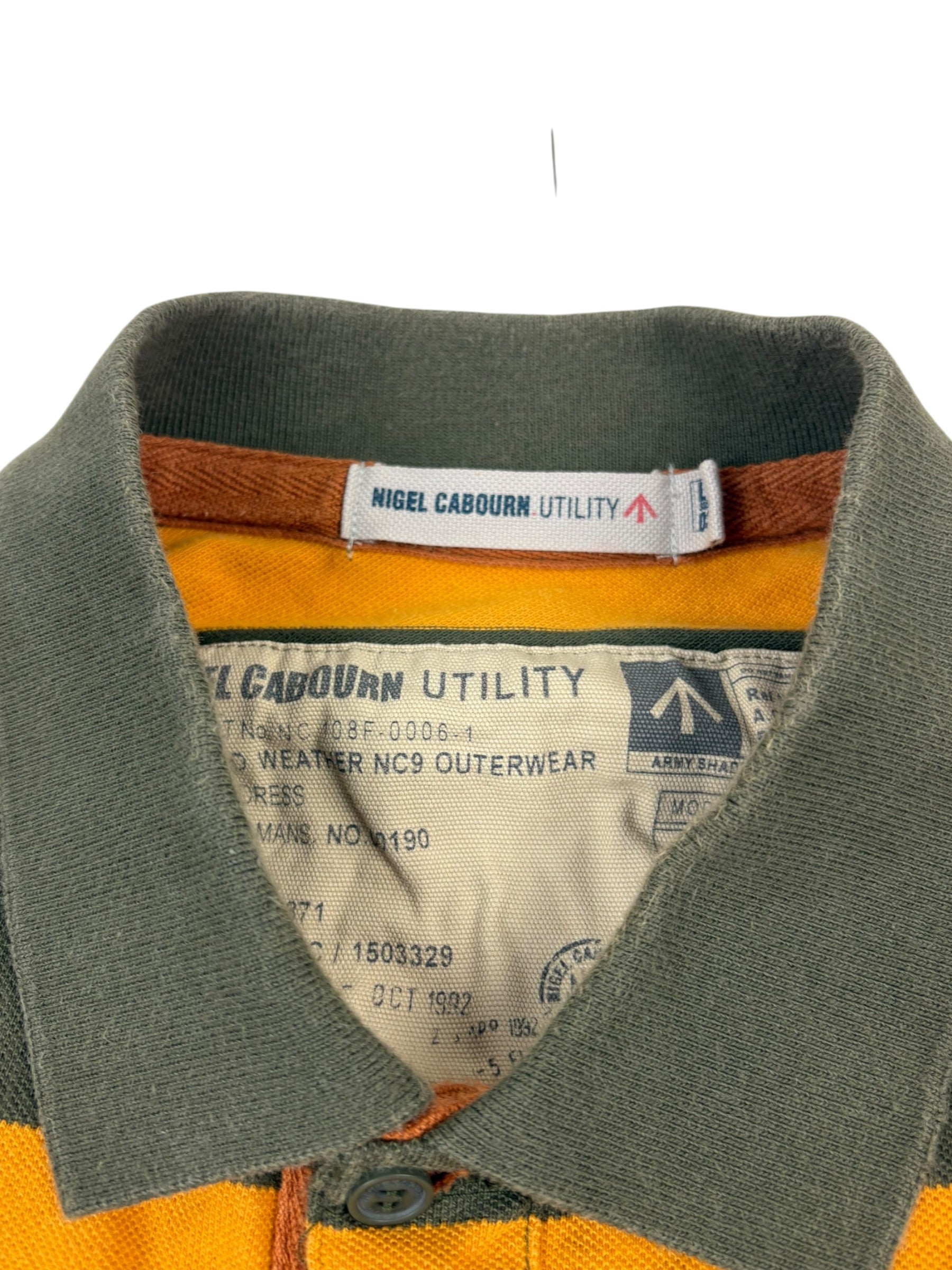 Nigel Cabourn 2000s Utility Striped Polo Shirt