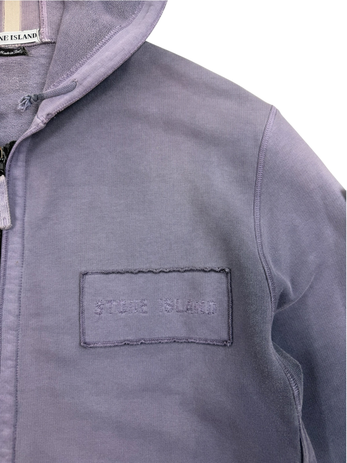 Stone Island SS96 Cotton Zipped Spellout Hoodie