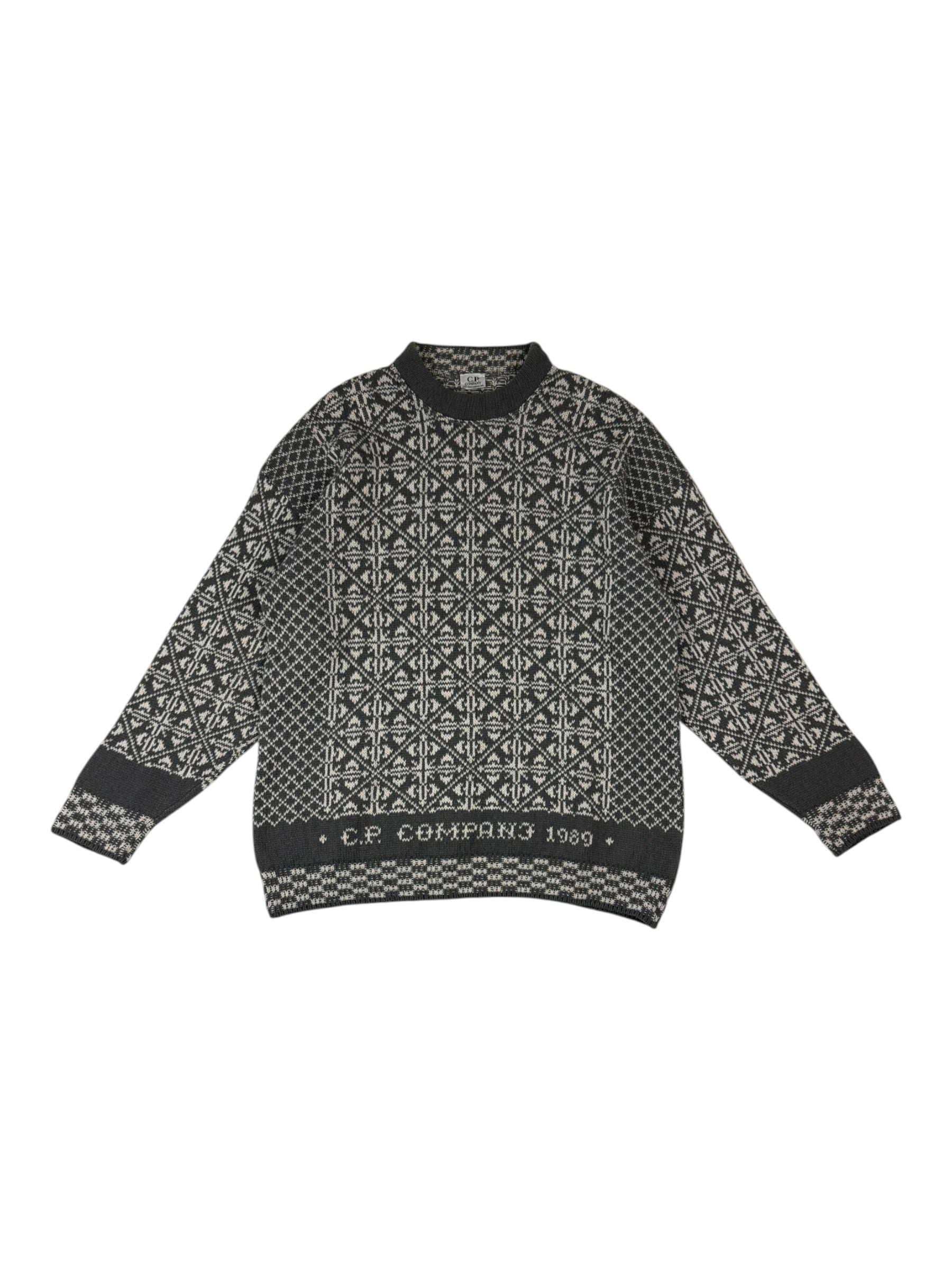 C.P. Company 1989 Jacquard Wool Knit Sweater