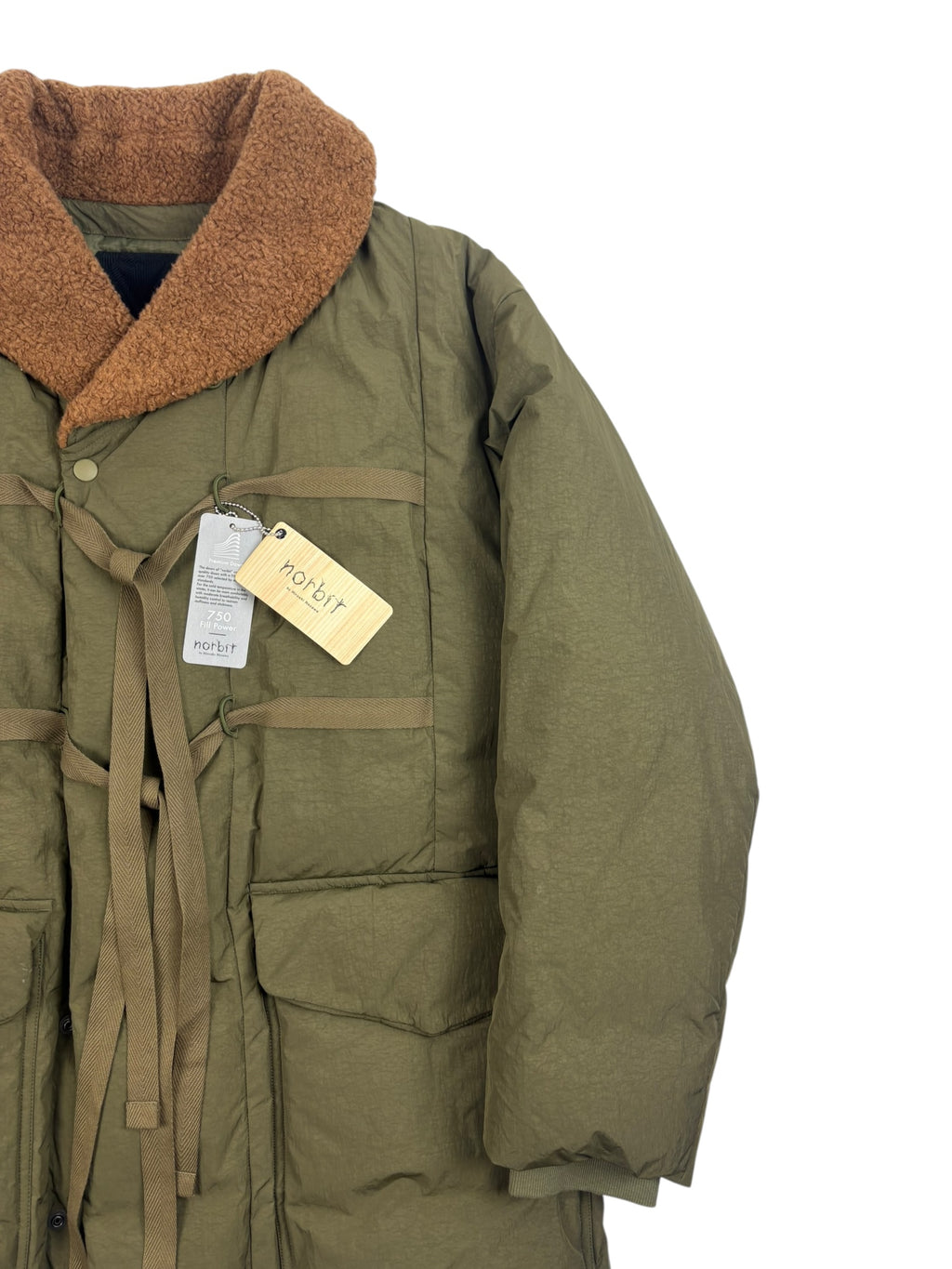 Norbit by Hiroshi Nozawa Shawl Collar Boa Down Jacket