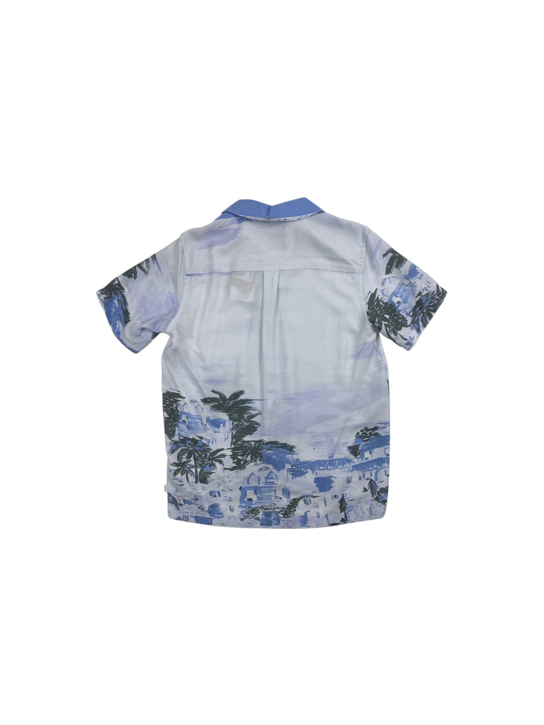 Les Deux Coastal AOP SS Blue Shirt