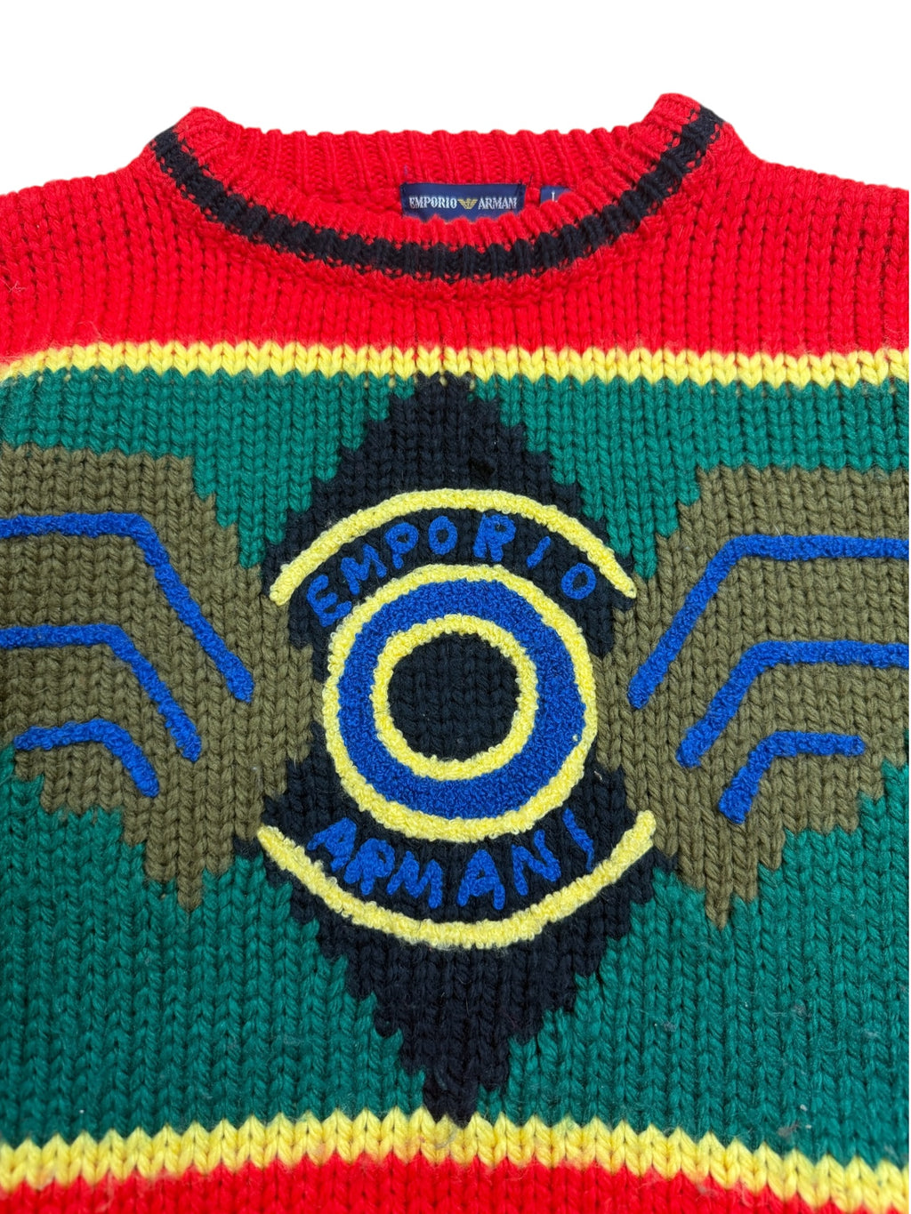Emporio Armani 80s Chunky Knit Sweatshirt