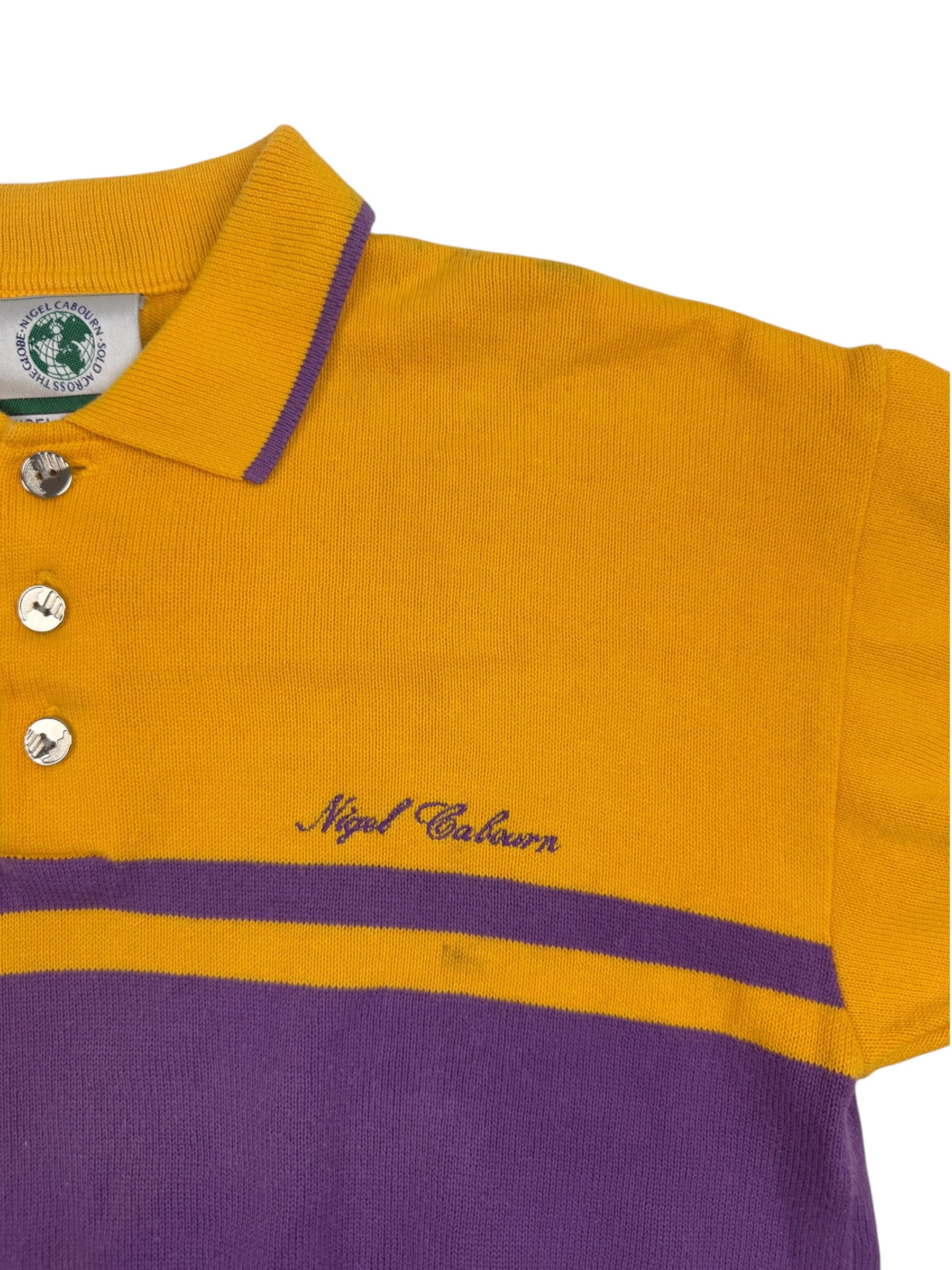 Nigel Cabourn 90s 'Sold Across The Globe' Knit Polo Jersey