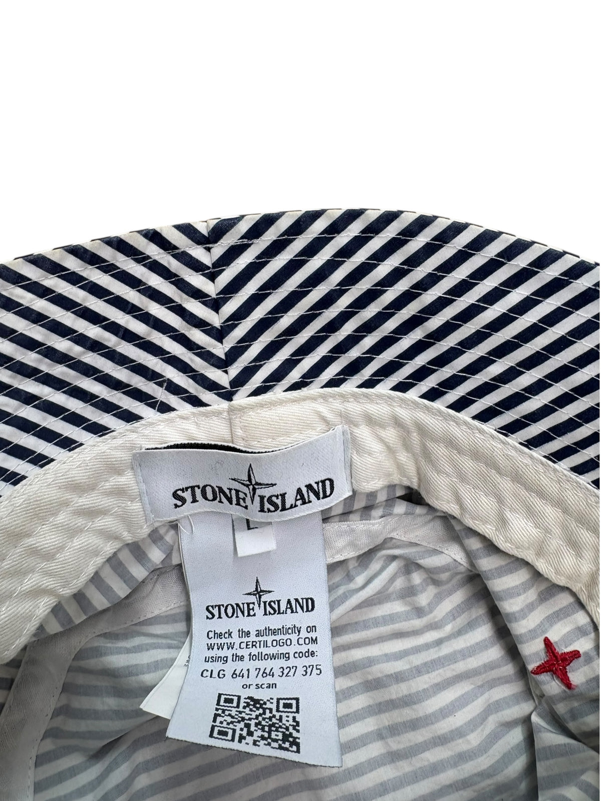 Stone Island SS18 Marina Striped Bucket Hat