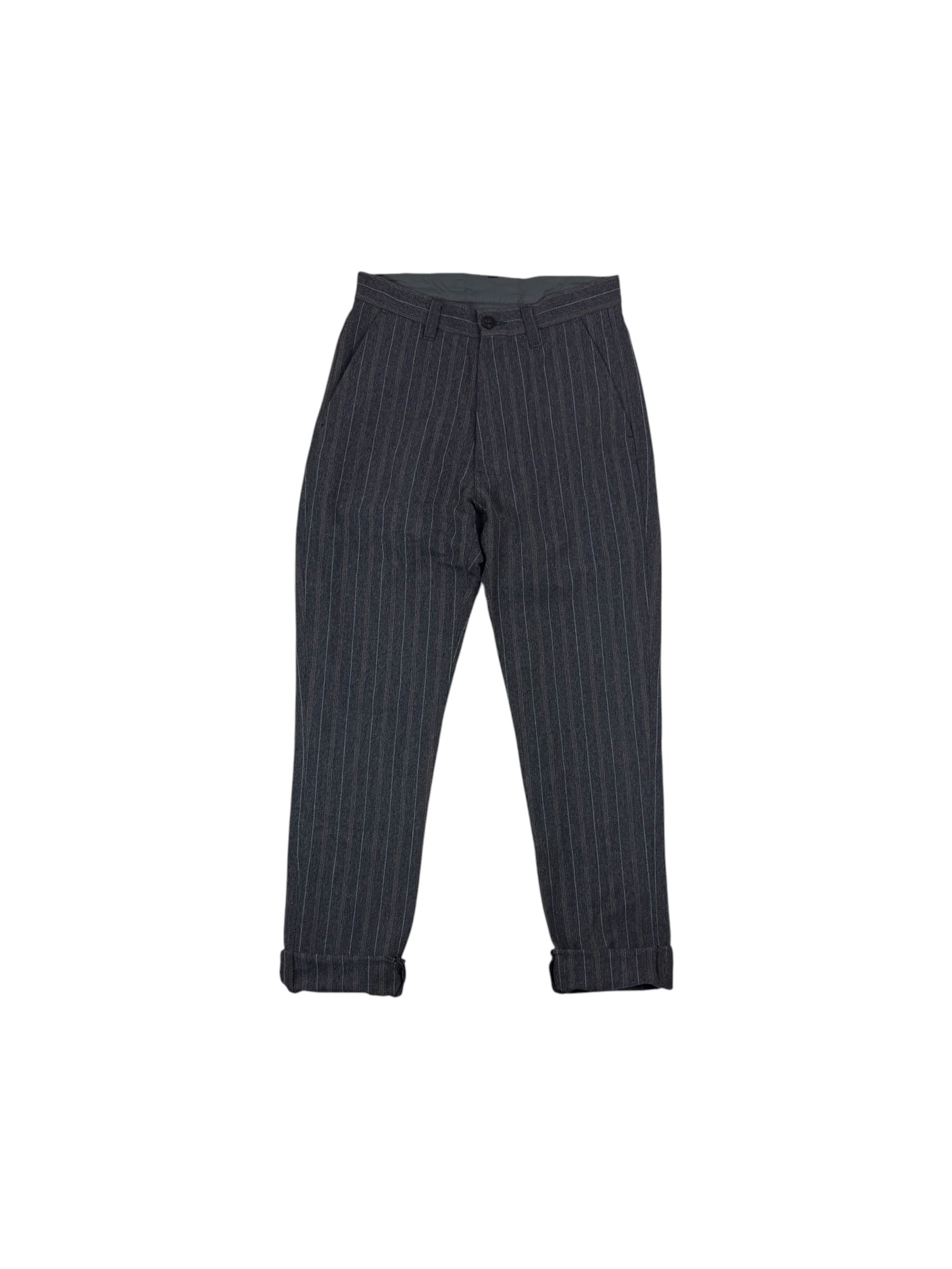 Nigel Cabourn Authentic Navy Pinstripe Formal Pants