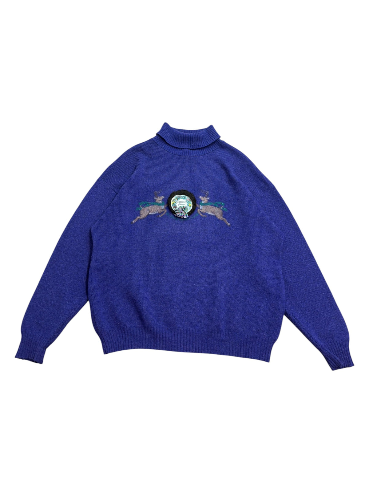 Chipie 80s Chest Motif Roll Neck Knit