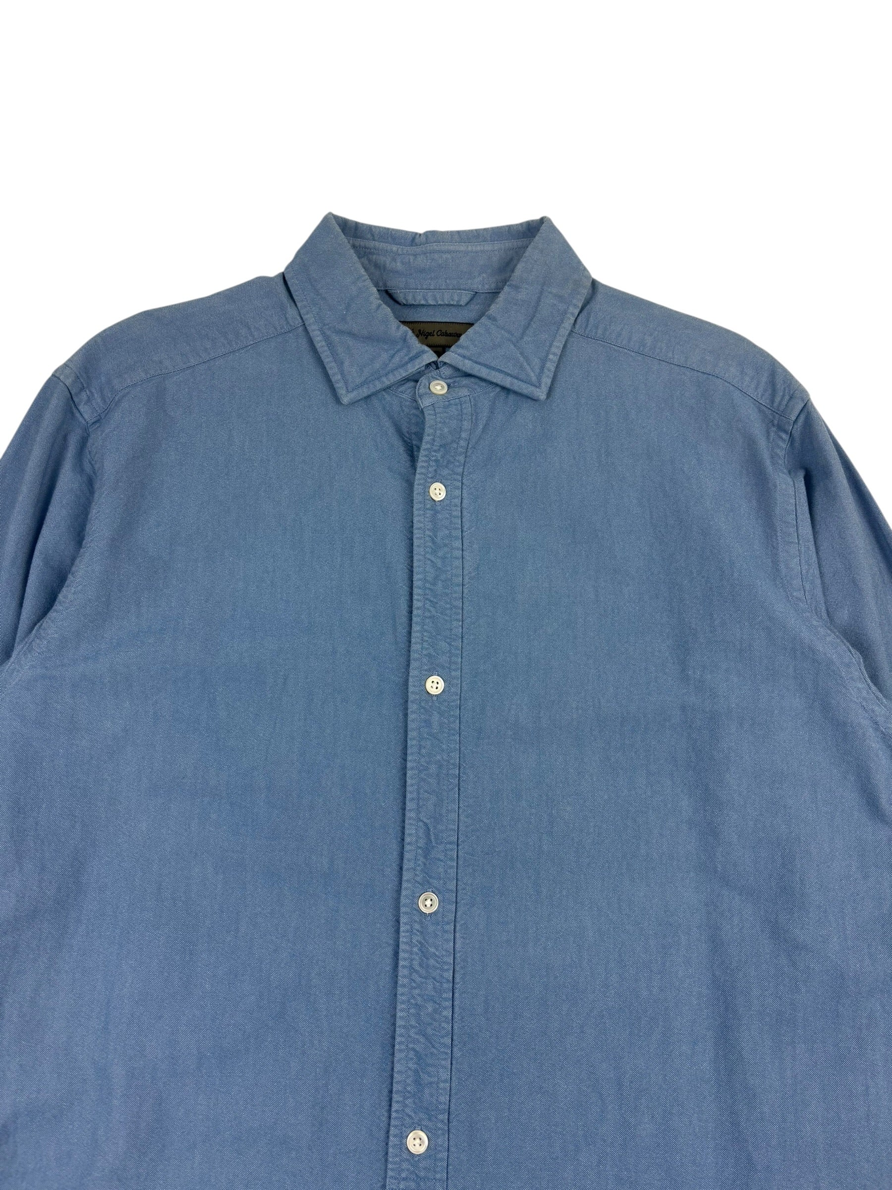 Nigel Cabourn Mainline Blue British Officers Shirt