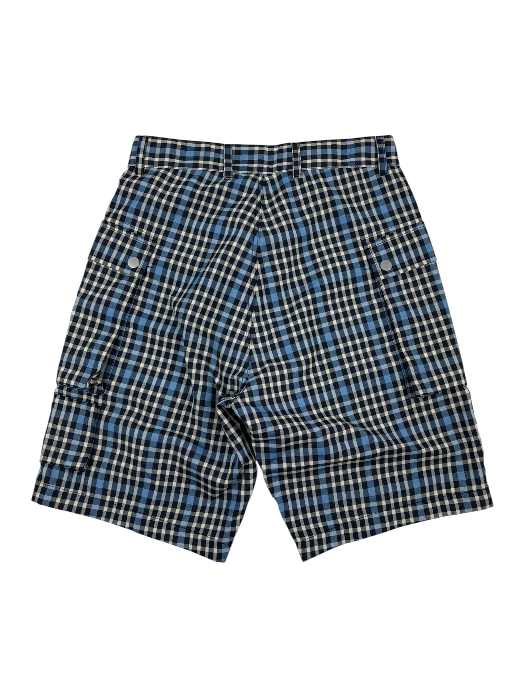 Nigel Cabourn Navy Check-4 Tool Shorts