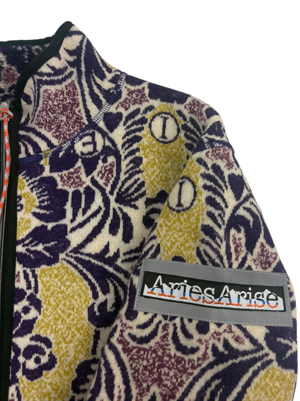 Aries Arise Fleur Fleece Reversible Zip Up Jacket